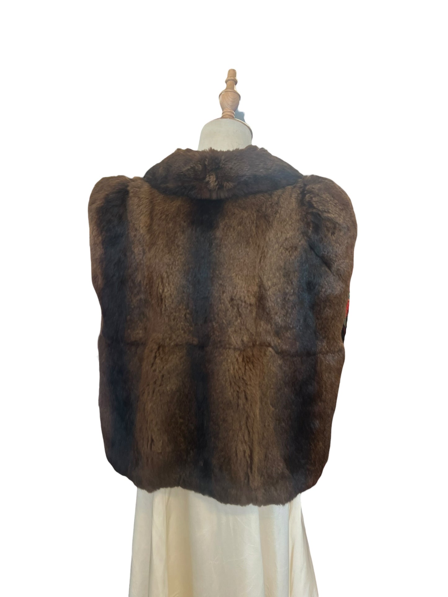 SOFT BROWN FUR CAPELET