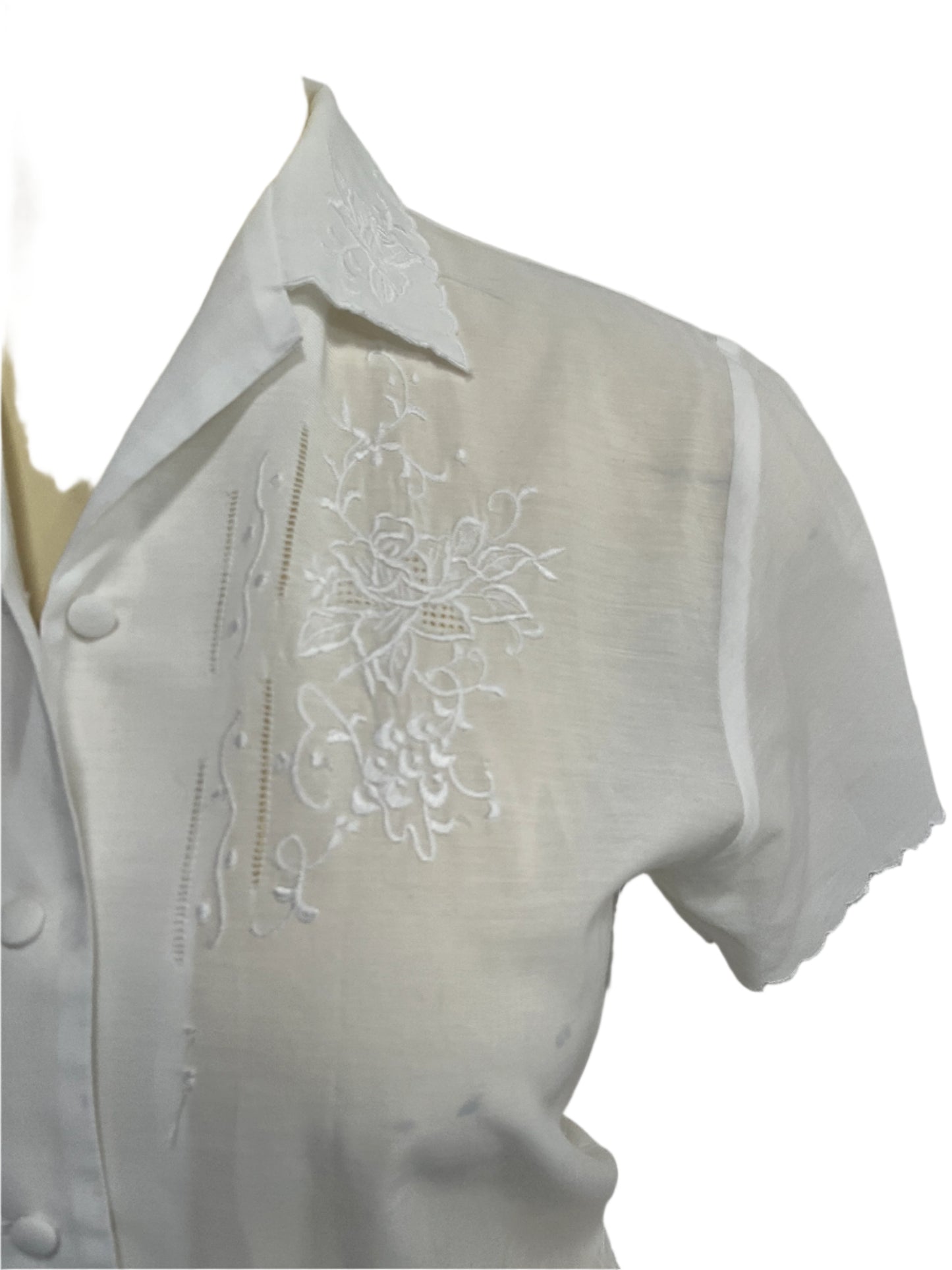 DAFFIDOL WHITE BLOUSE SZ L/14