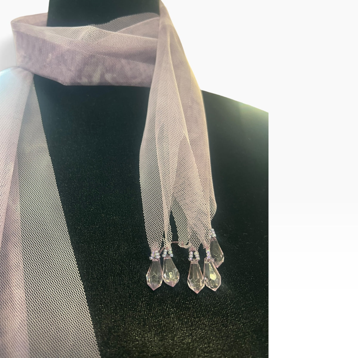 PURPLE CRYSTAL DROPLET SCARF