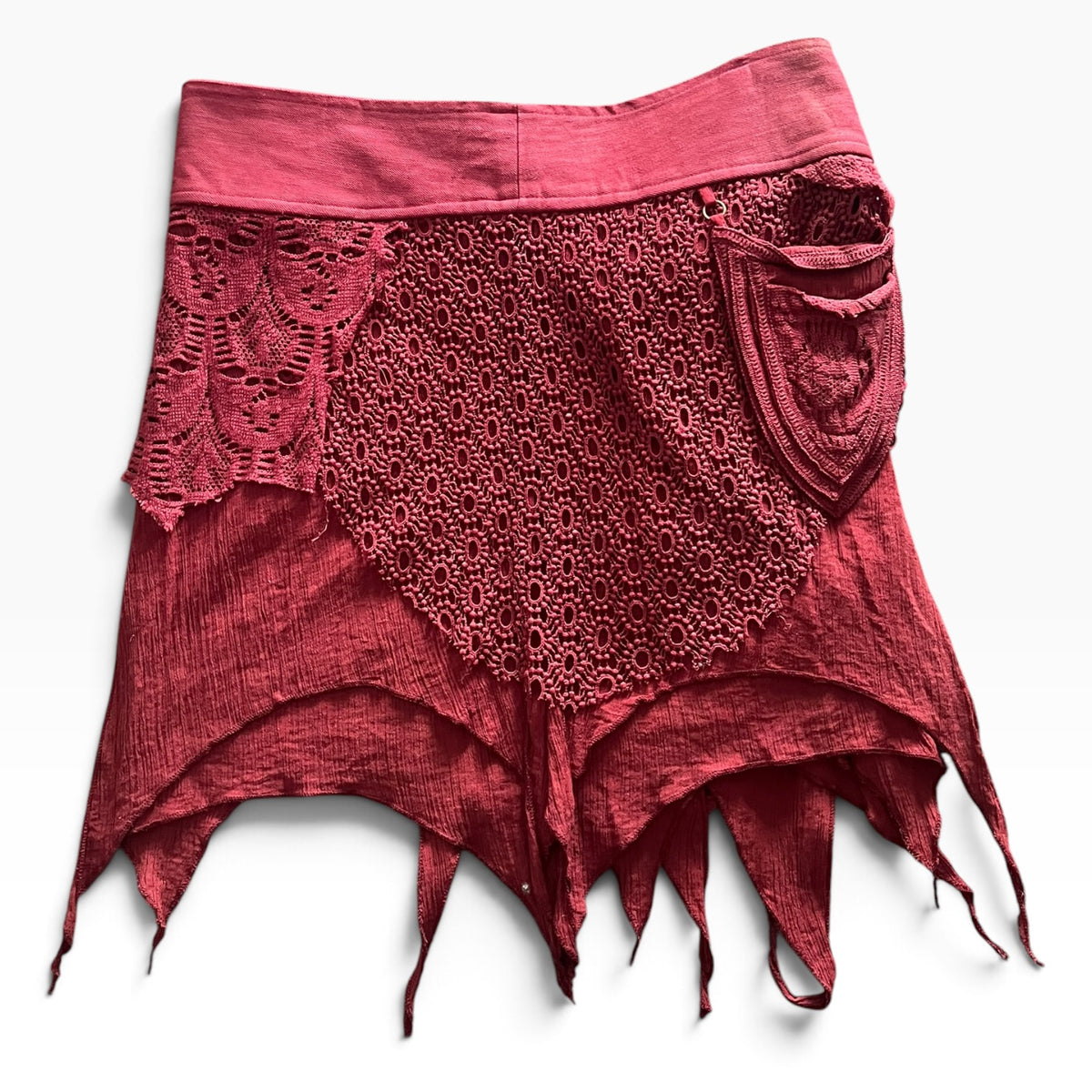 BURGUNDY FESTIVAL SKIRT | 76-90cm