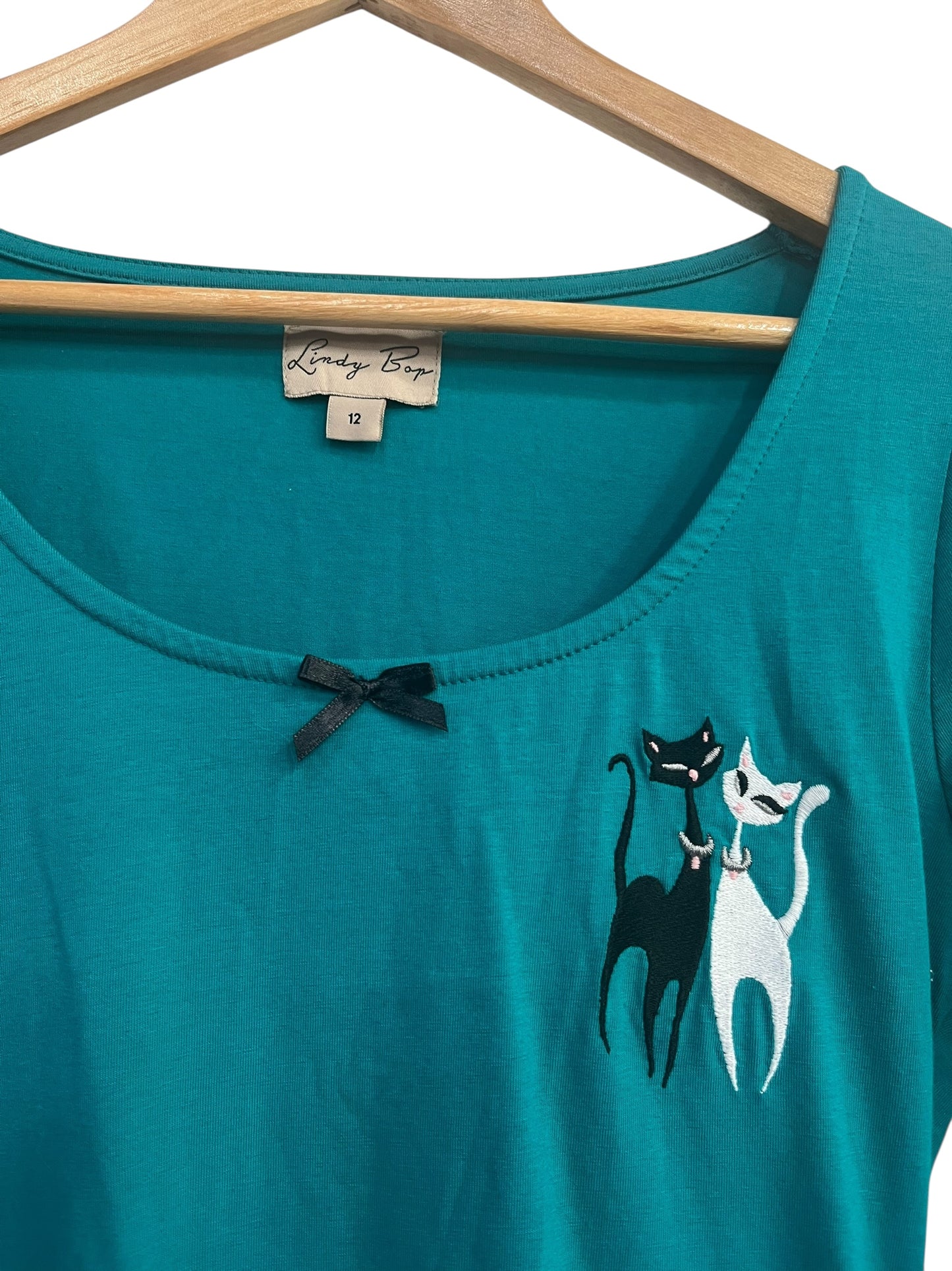 LINDY BOP TEAL CAT BODYSUIT | 12