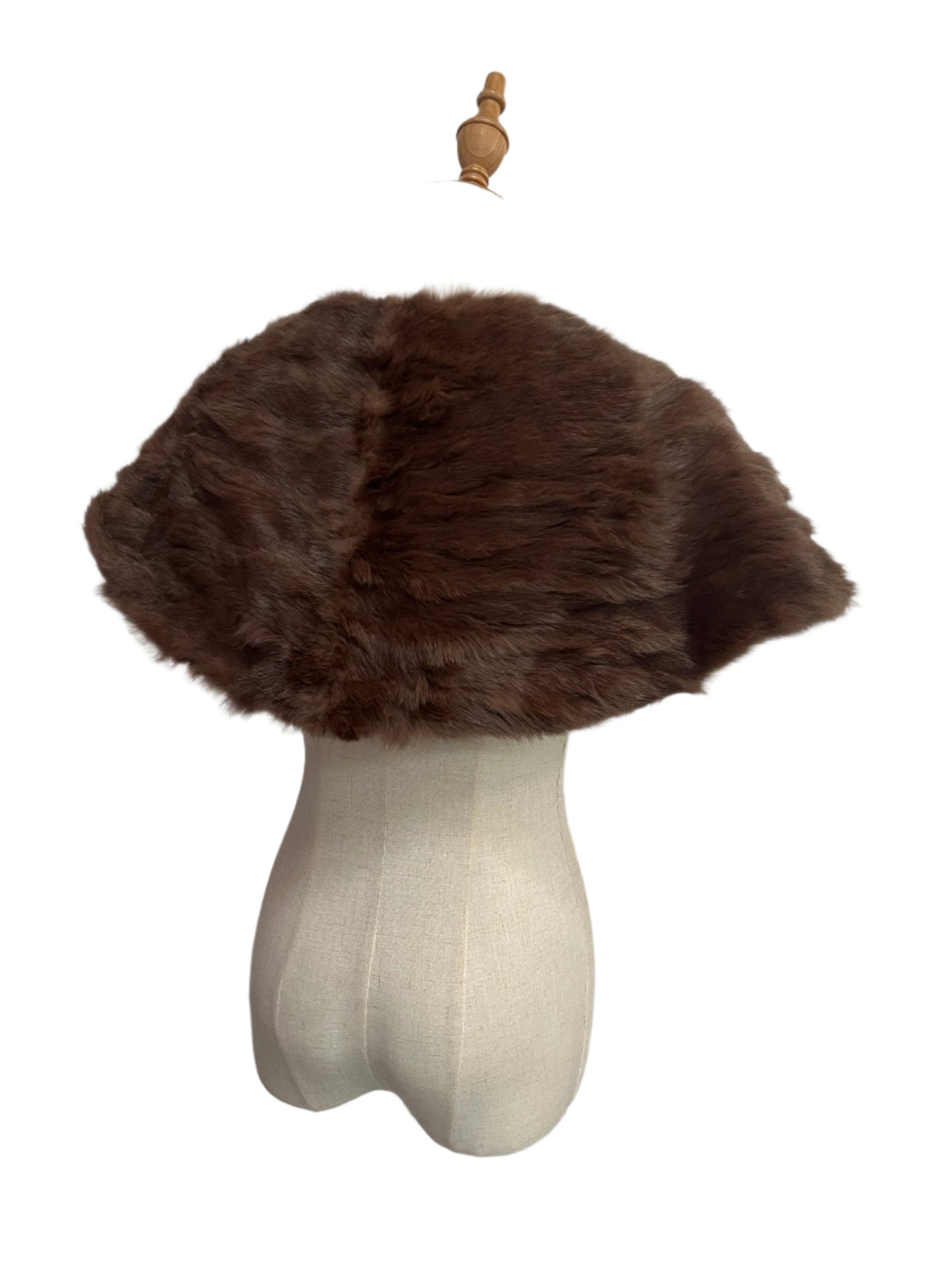 BROWN FUR CAPELET SZ 8- 10