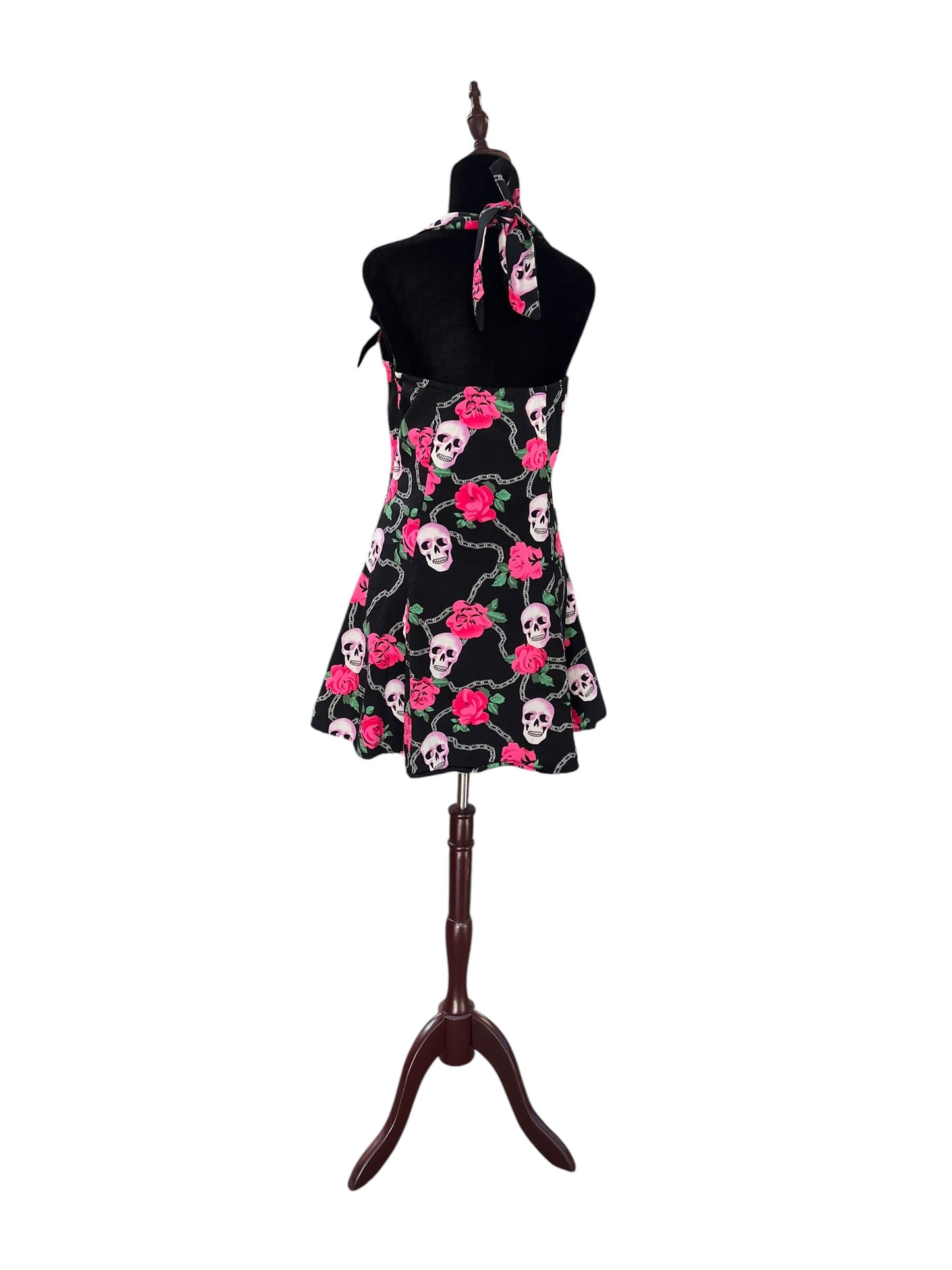 H&R SKULL & PINK ROSE DRESS | 12