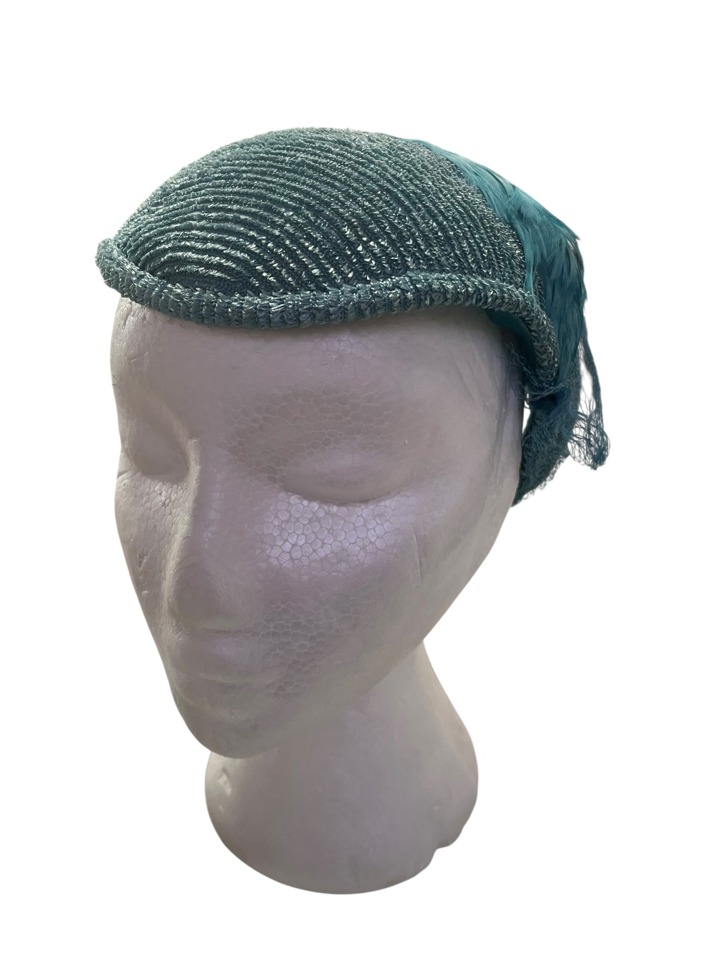 TEAL FEATHER HEADPIECE
