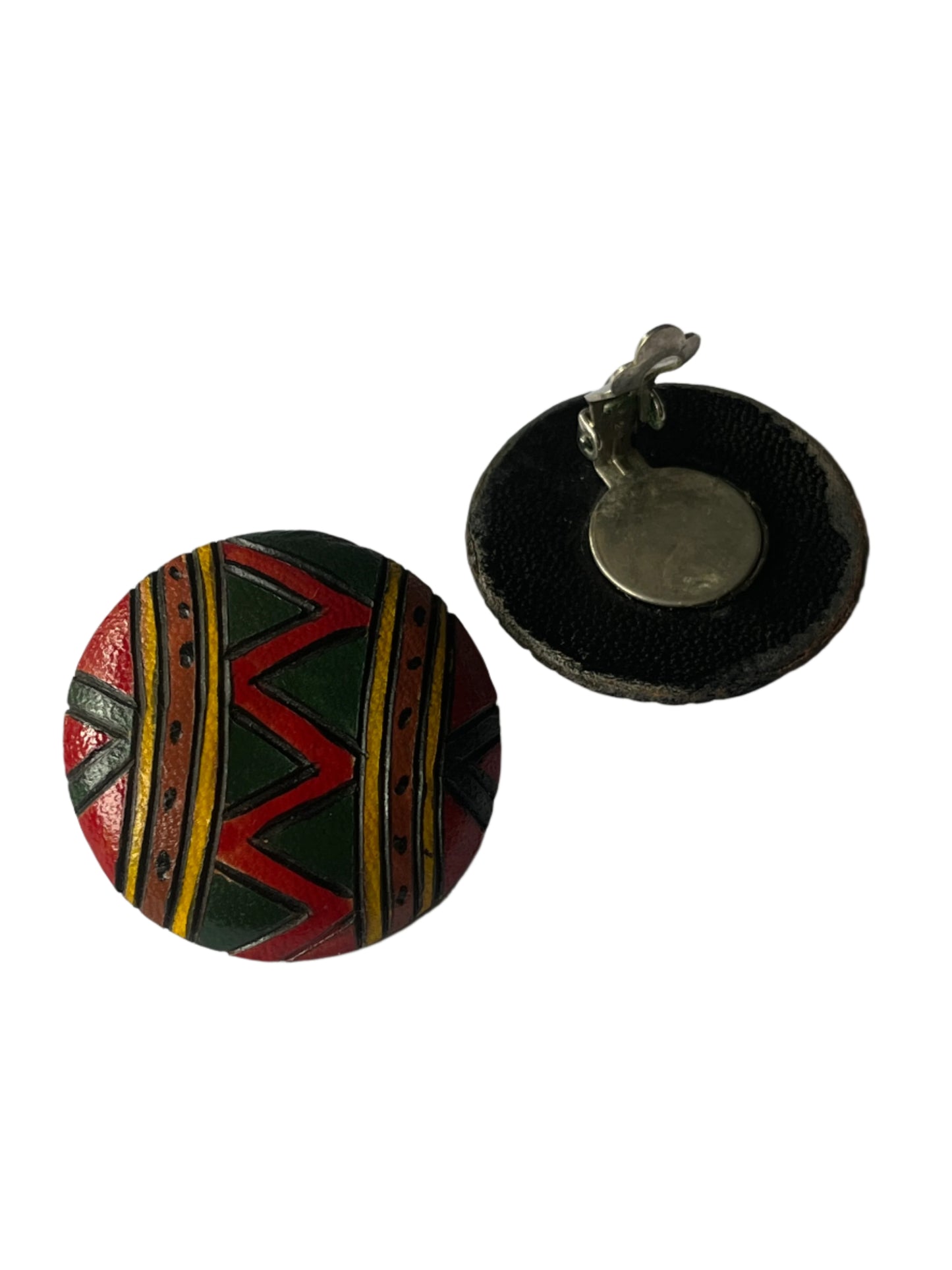 RETRO CARVED CLIP ON EARRINGS