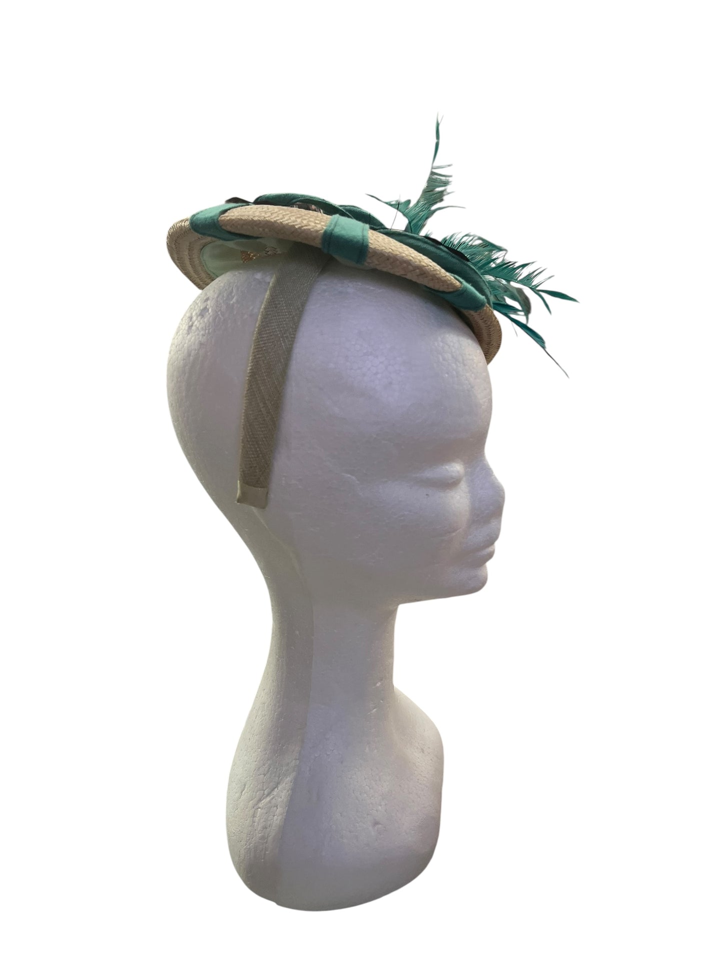 CROCHETTA TEAL HEADPIECE