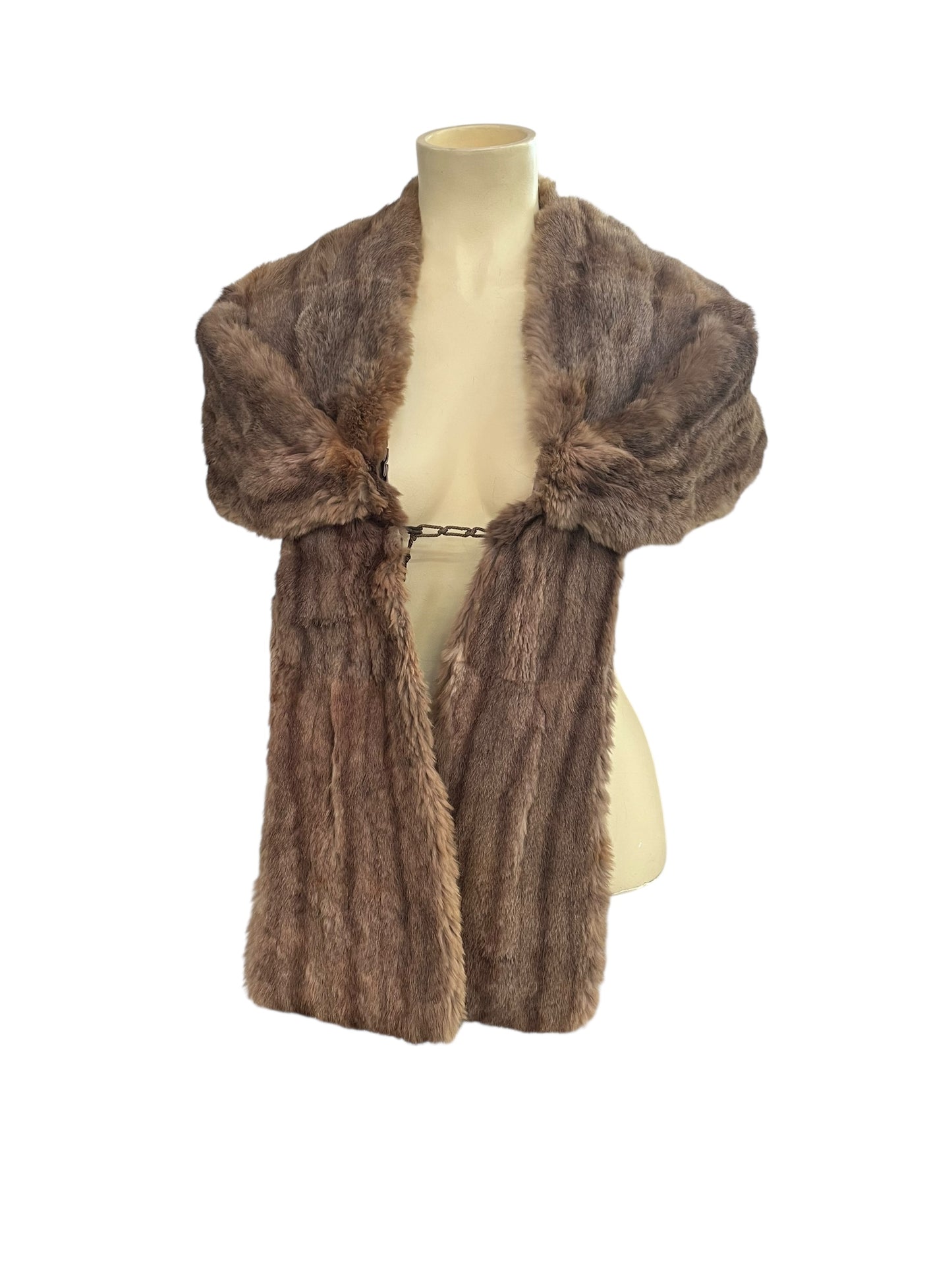 TAUPE TONED FUR STOLE