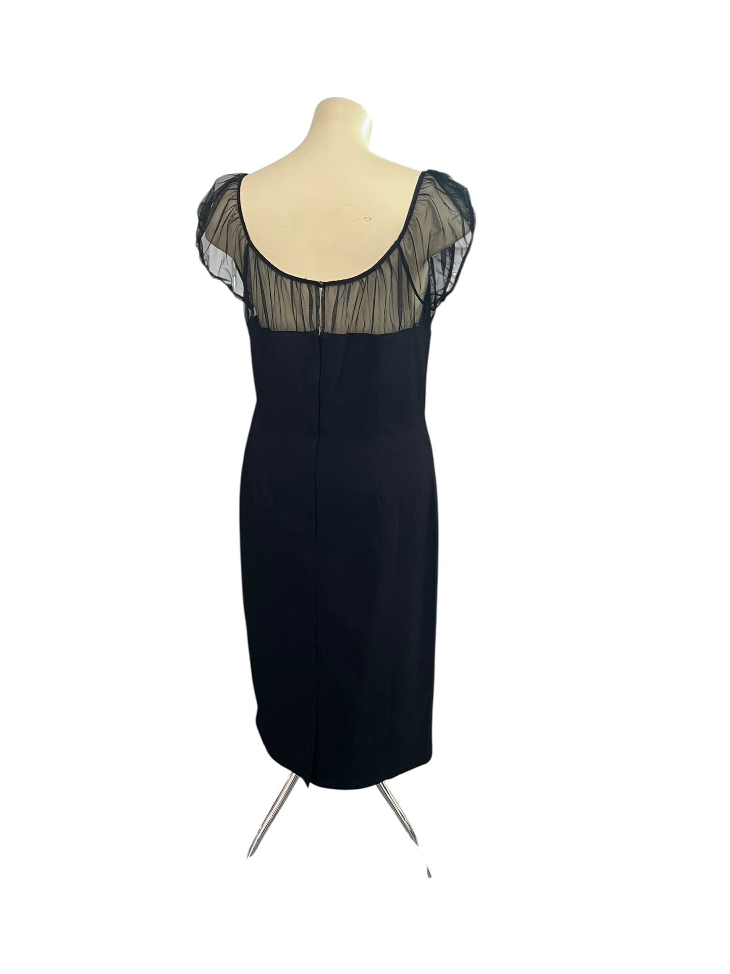 BLACK ALINA PENCIL DRESS | 22