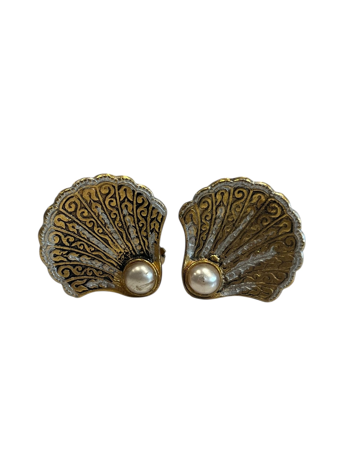 TORLEDO DAMASCENE GOLD & SILVER EARRINGS
