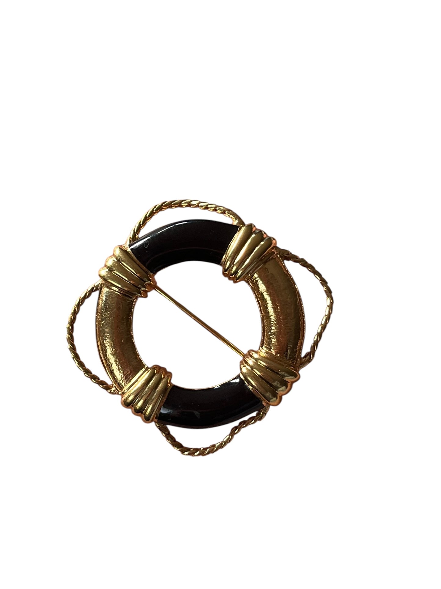 GOLD LIFEBUOY BROOCH