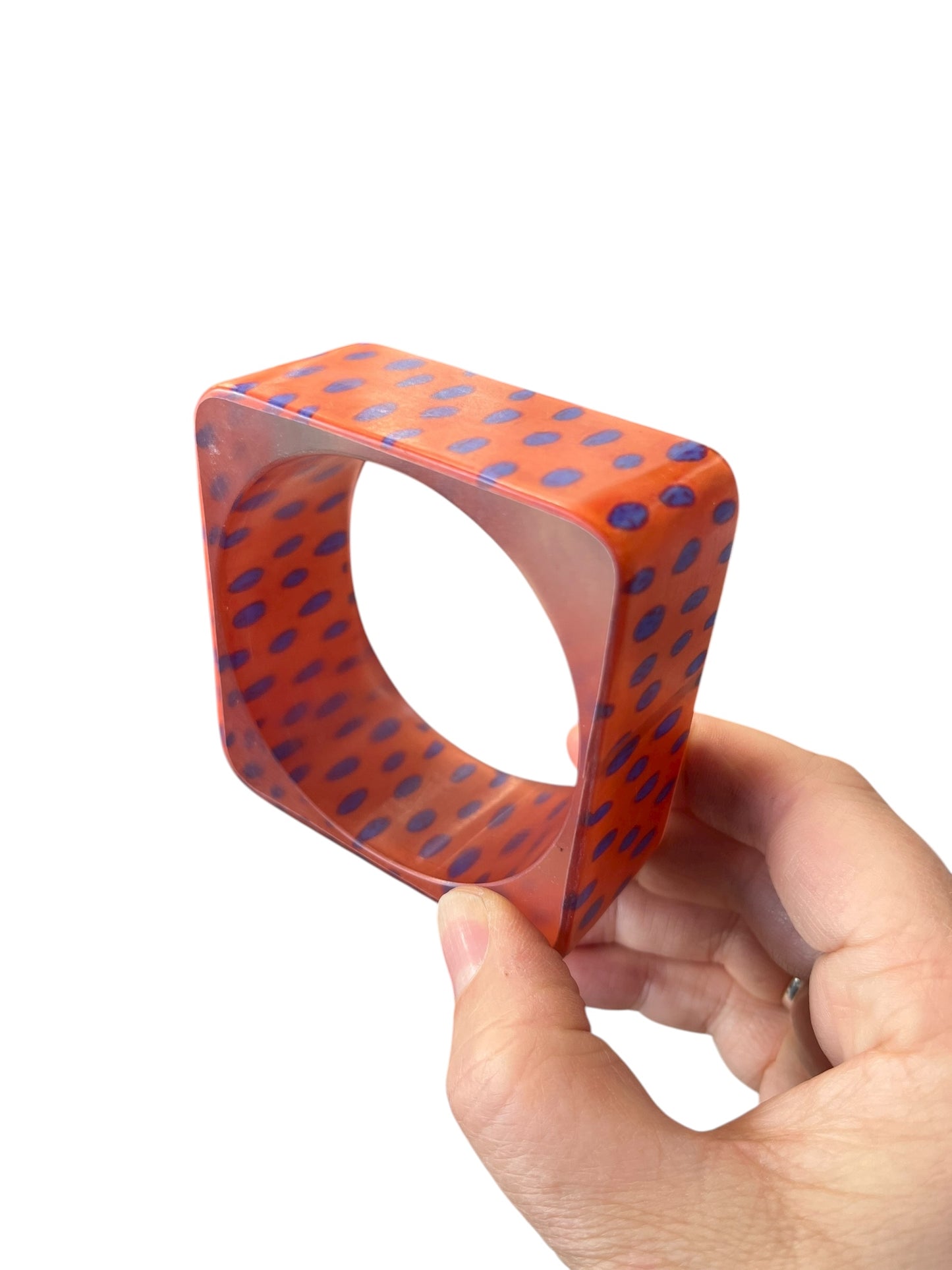 SQUARE ORANGE & PURPLE BANGLE