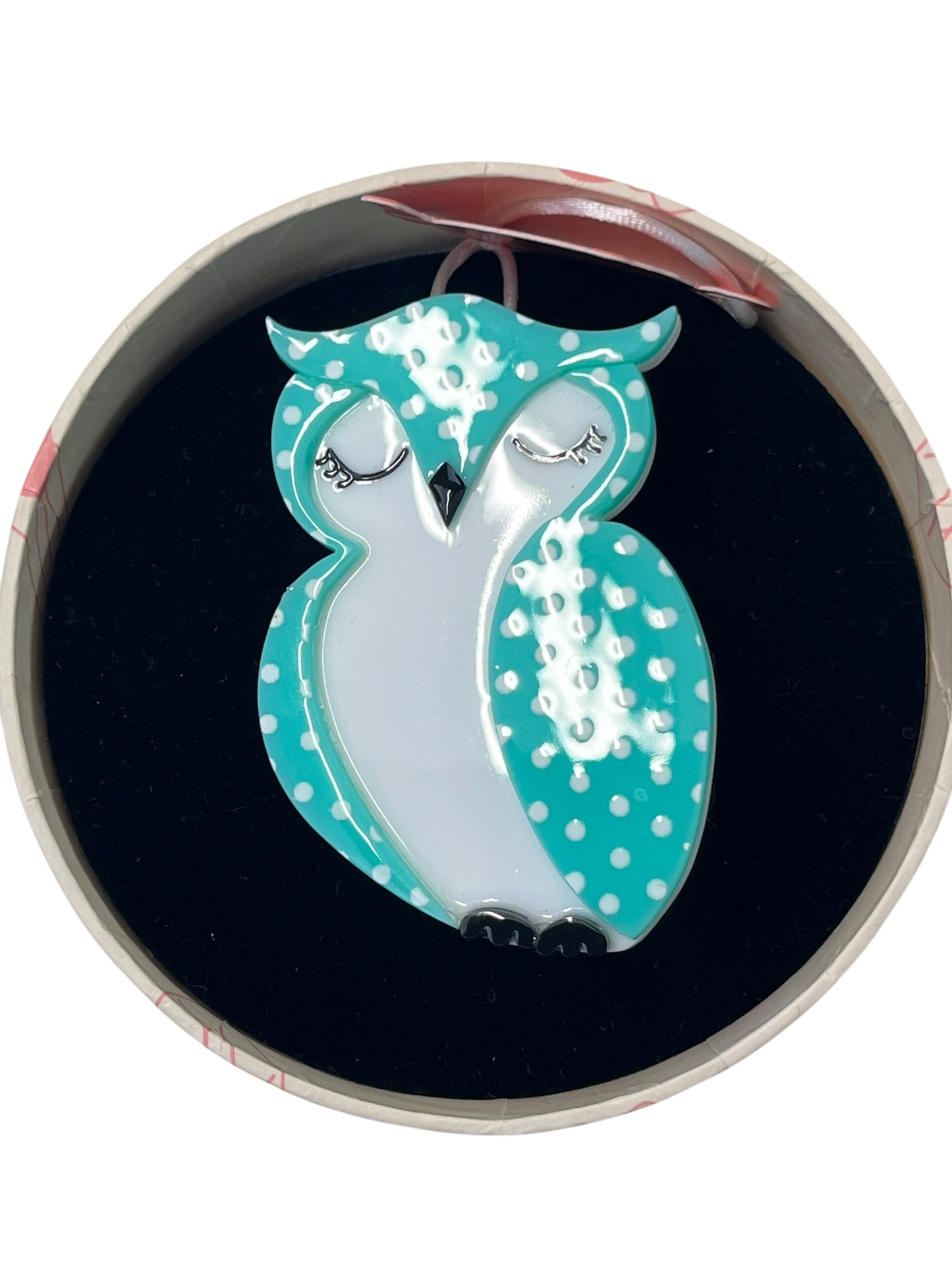 OLIVE OWL BROOCH