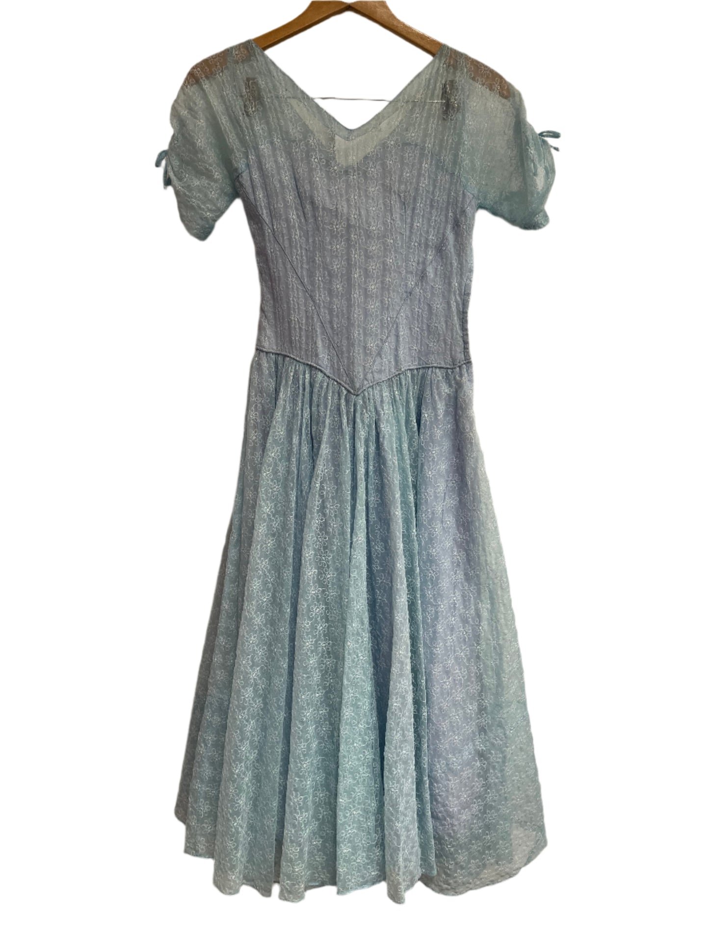 PRETTY IN BLUE LACE DRESS SZ 6/8