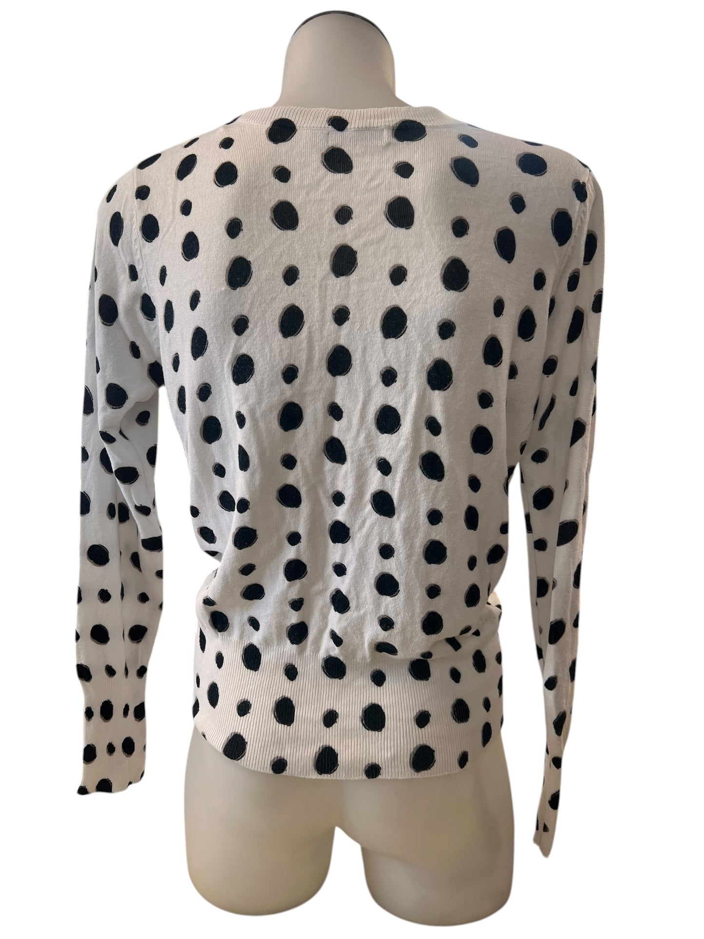 MEMO WHITE POLKADOT CARDIGAN | M