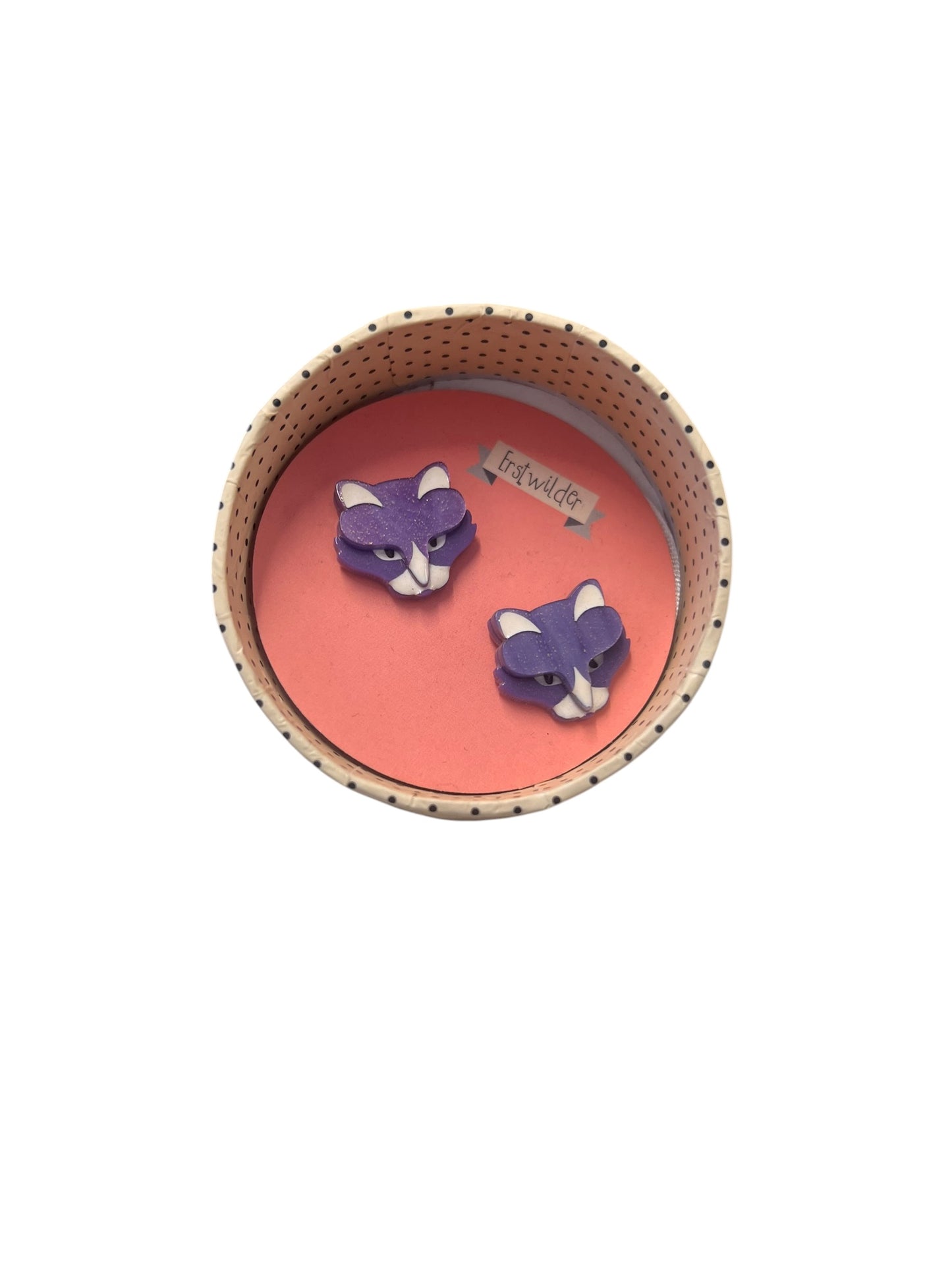 ERSTWILDER - LEBEAU THE LUCIOUS STUD EARRINGS (PURPLE)