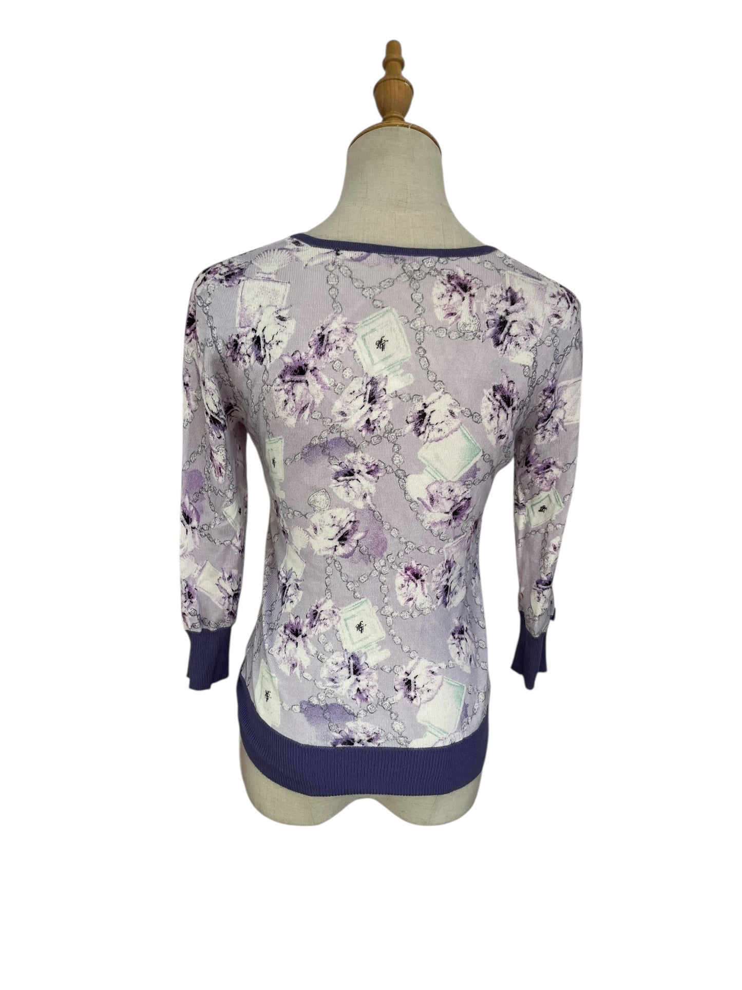 ALLANAH HILL PURPLE CARDIGAN SZ 8