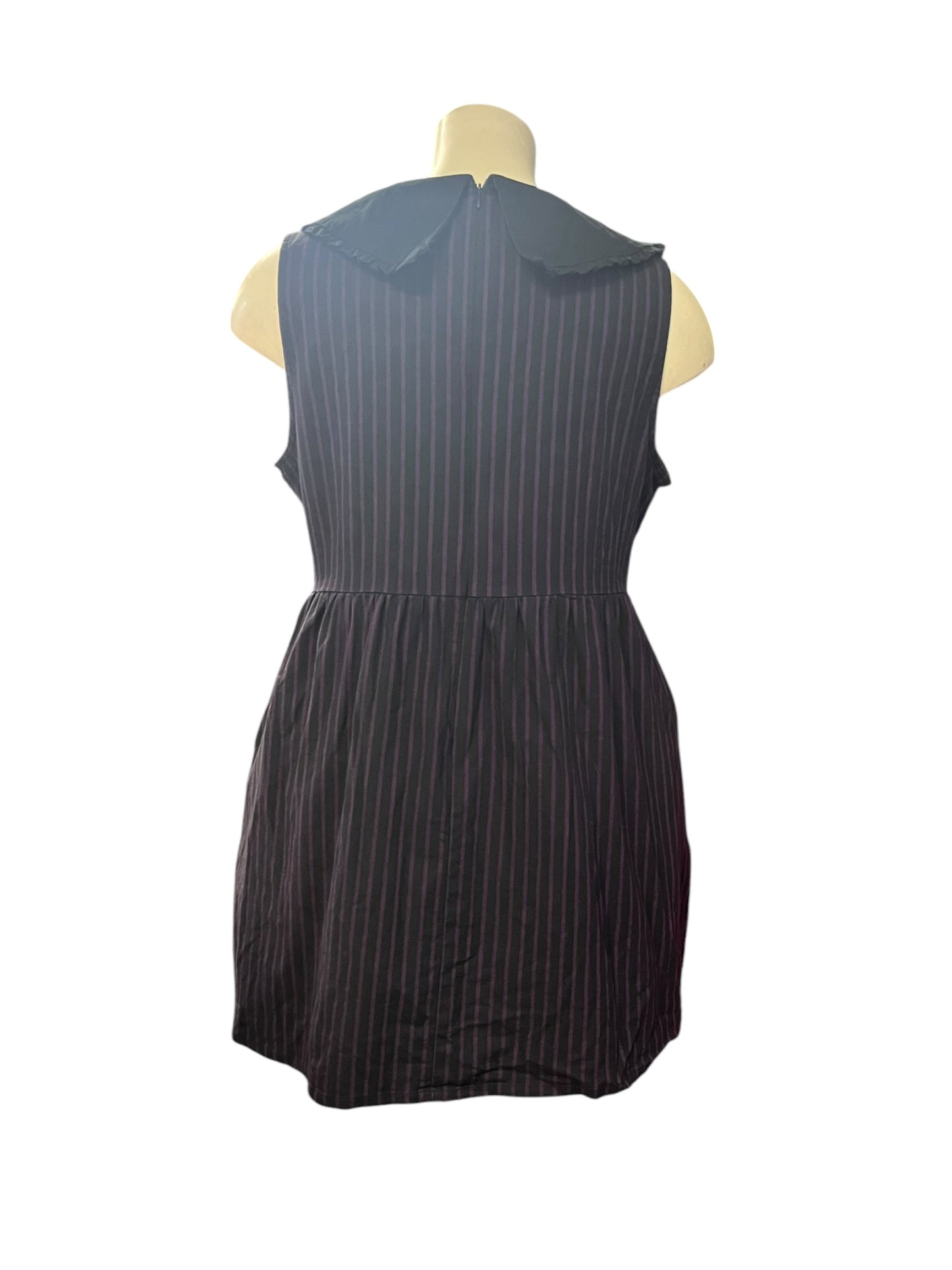 BLACK FRIDAY PURPLE & BLACK STRIPED DRESS | 18