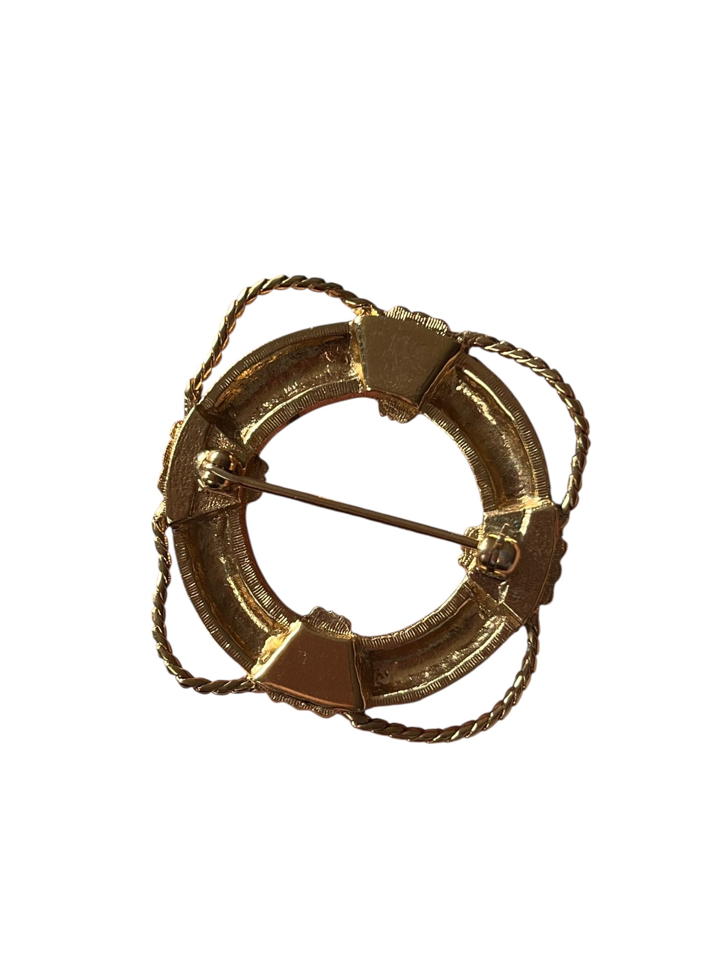 GOLD LIFEBUOY BROOCH