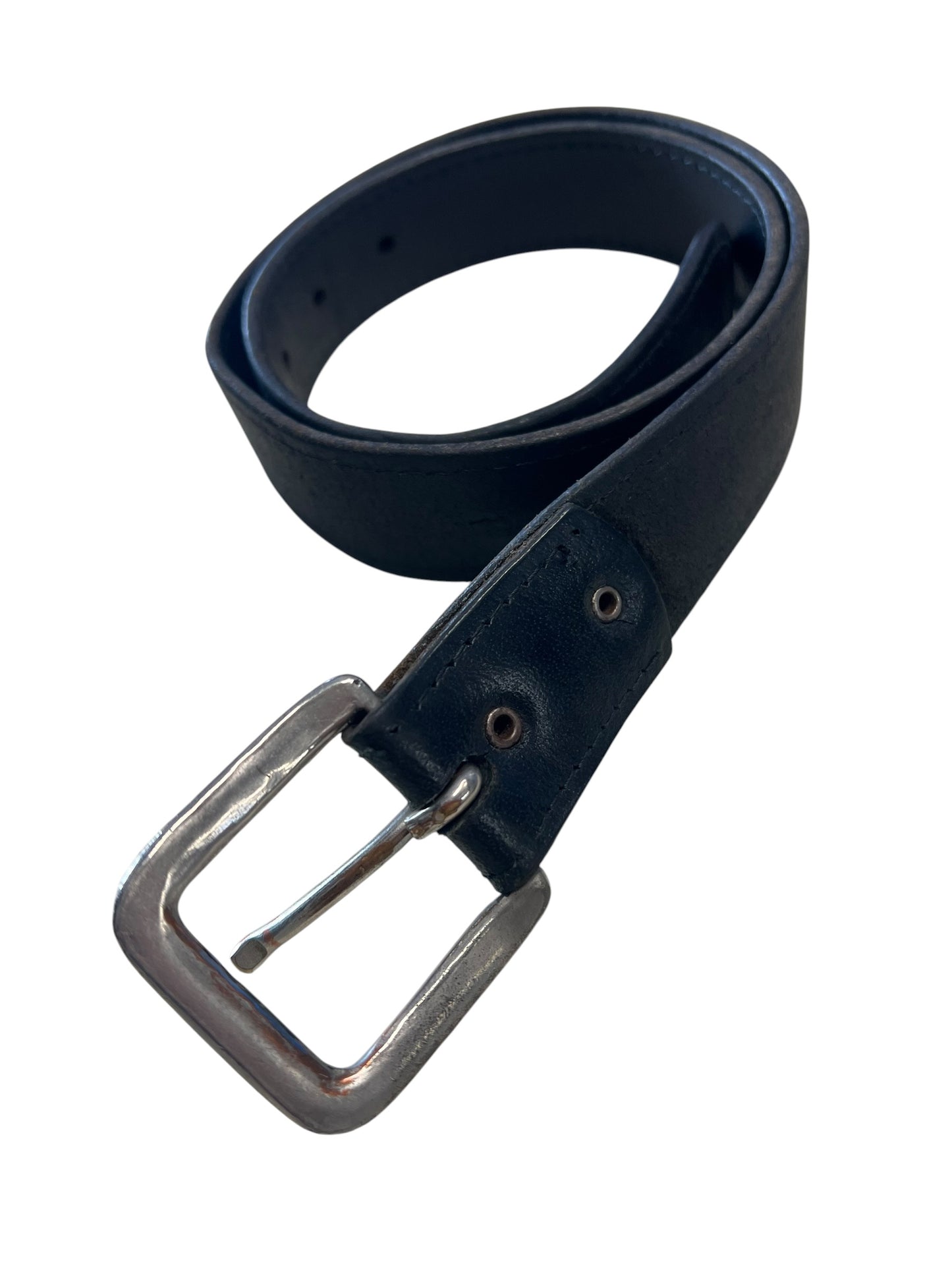 BLACK LEATHER BELT 68-82cm