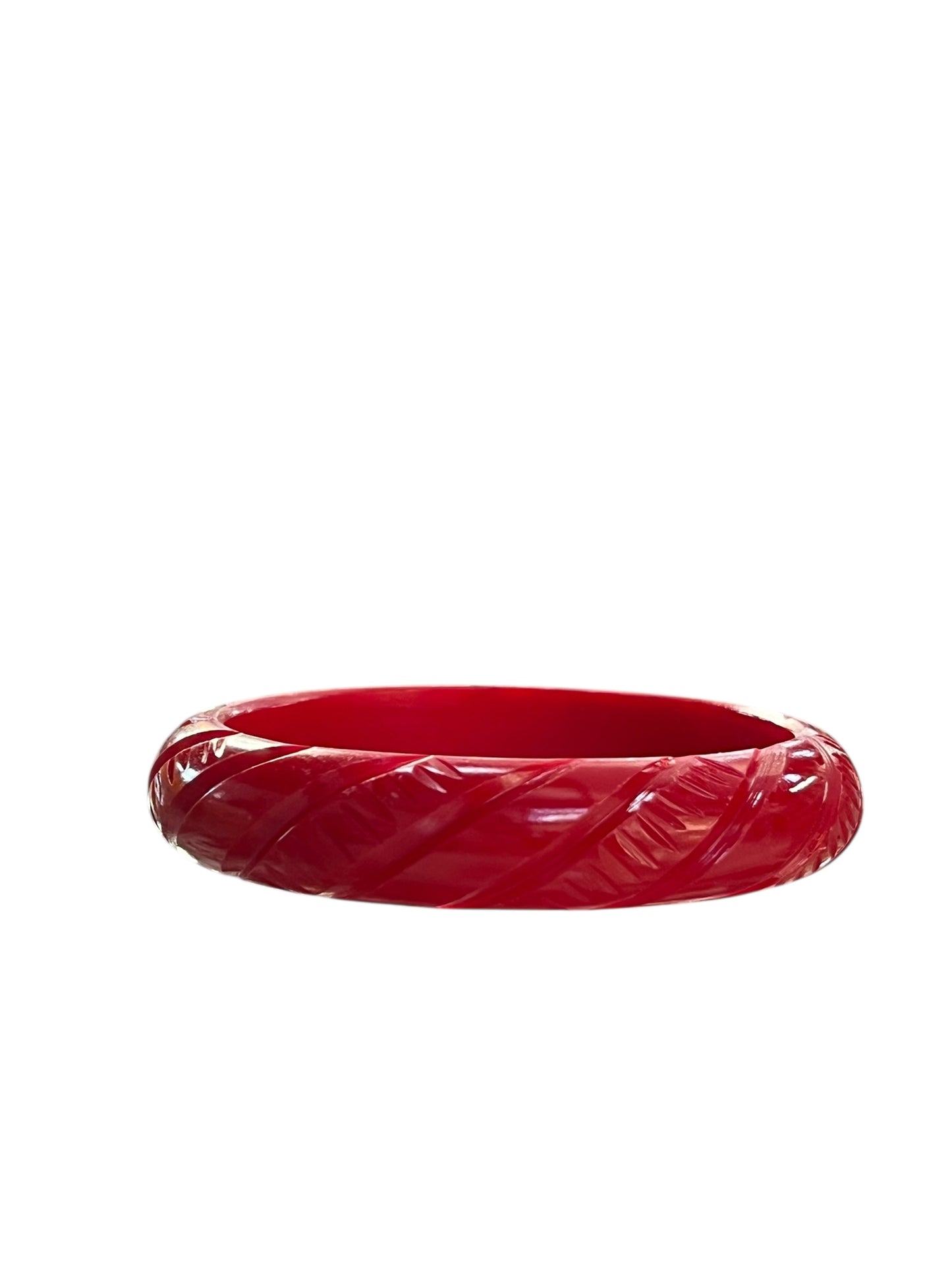 RED CARVE BANGLE
