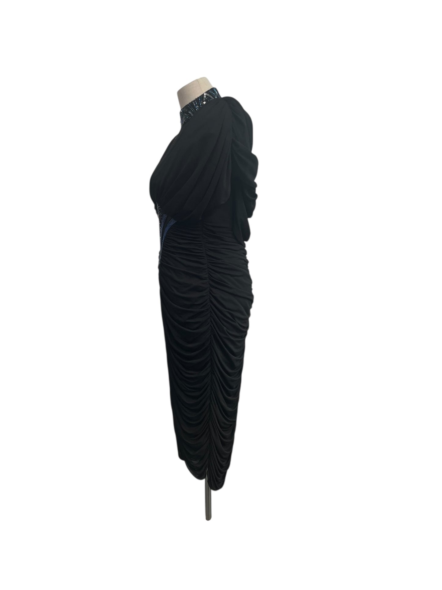 CASADEI BLACK BEADED DRESS | 6