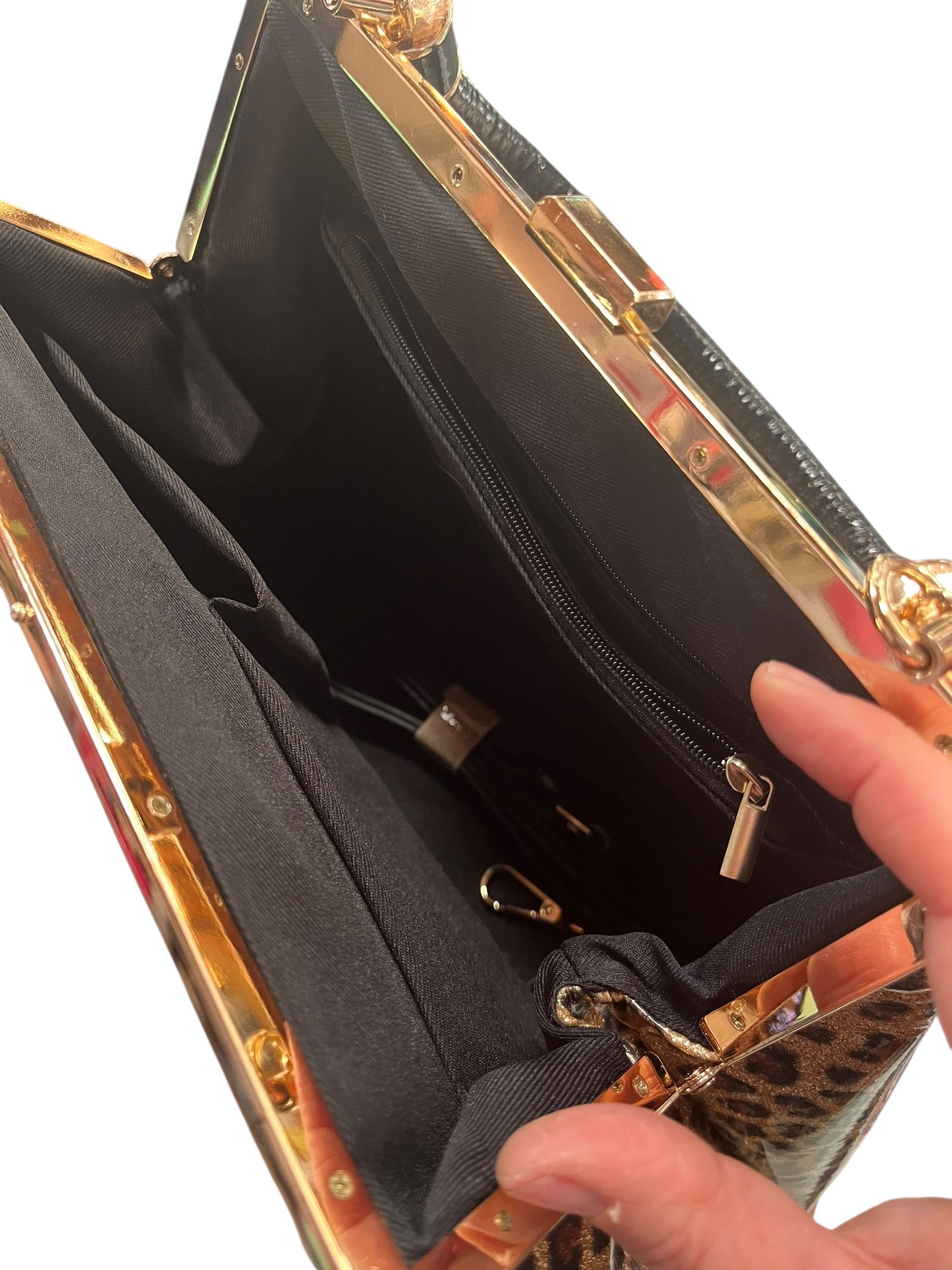 LEOPARD GLITTER BAG