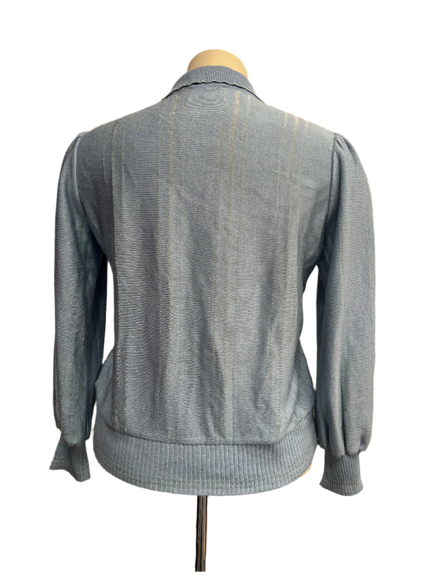 GRACIA BLUE KNIT CARDIGAN SZ 14
