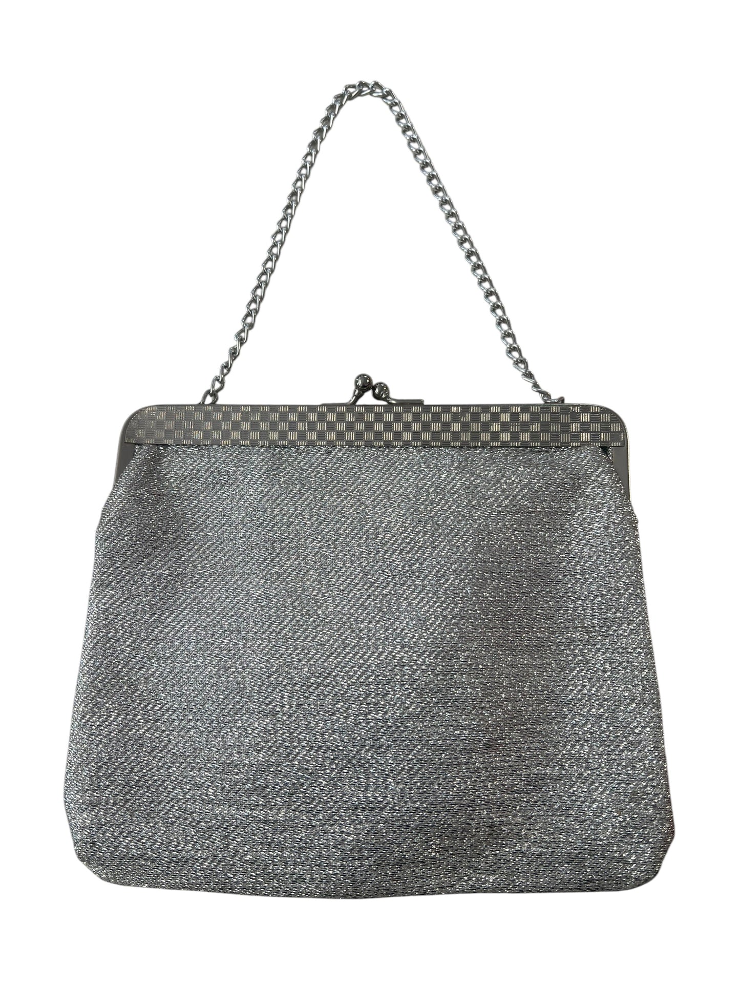SILVER METALLIC HANDBAG