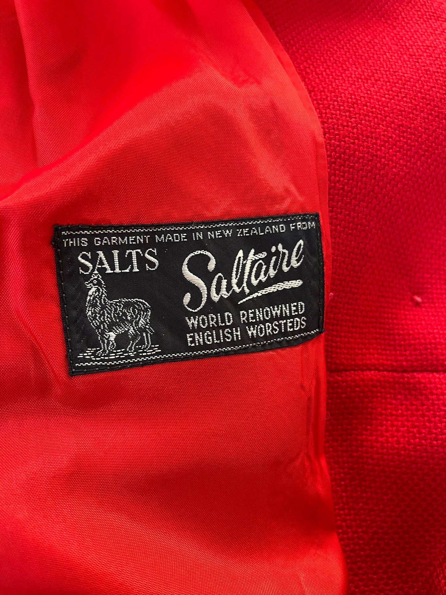 CLARKES (CHCH) RED WOOL 60s COAT SZ 12