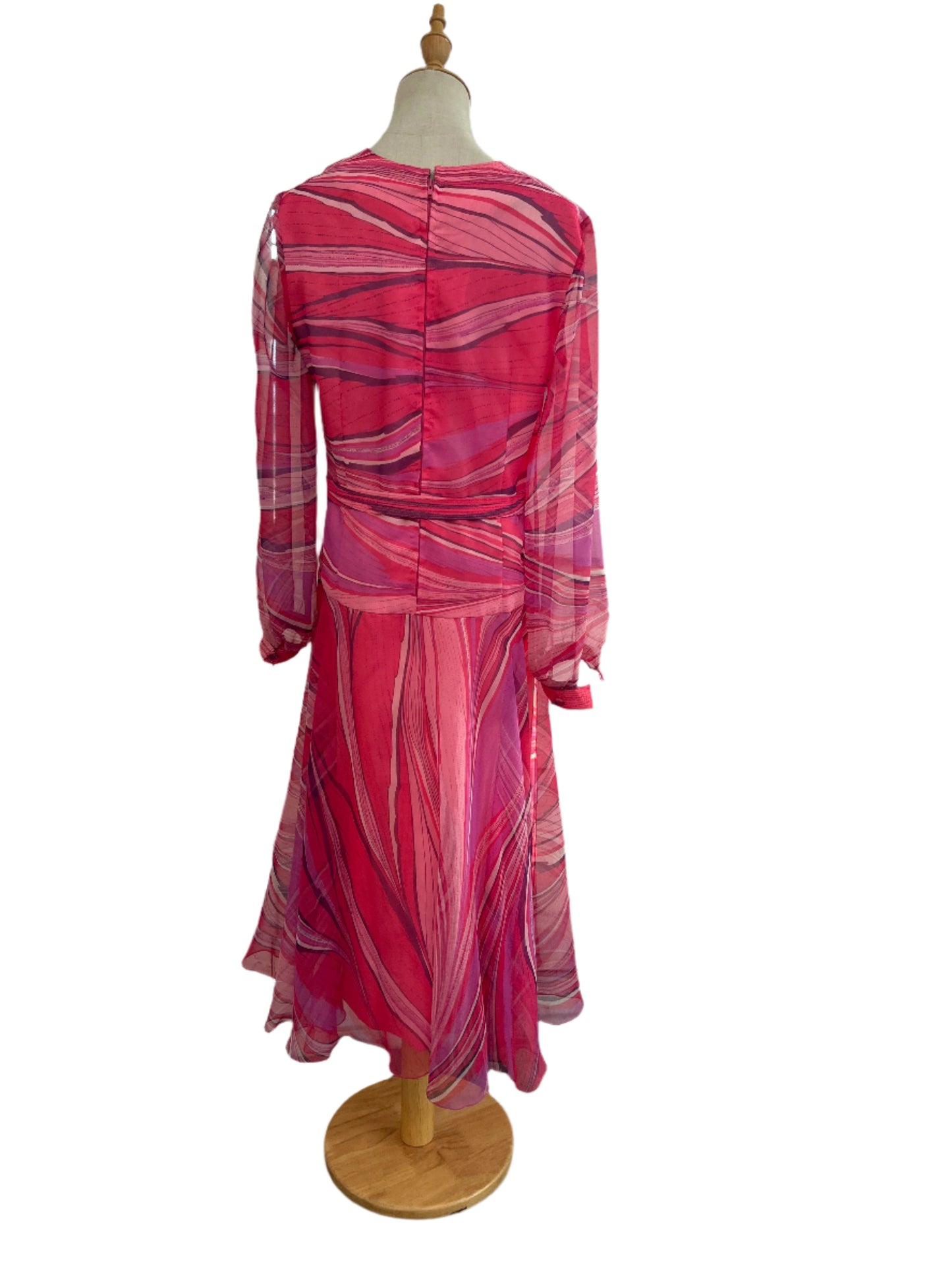 ROSEMARIE MULLER 70S CHIFFON DRESS SZ 14