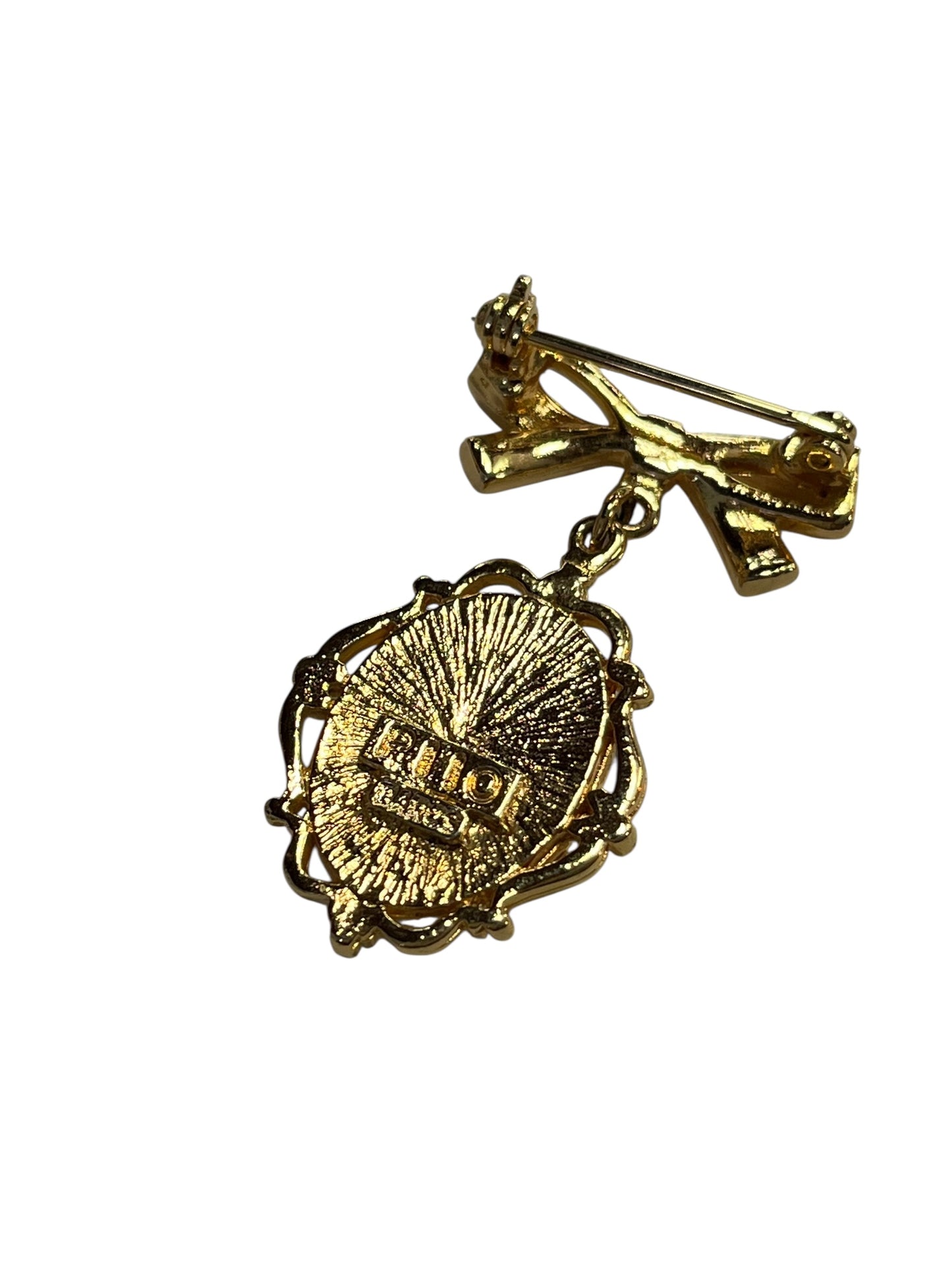 BARCS BOW PENDANT FLORAL BROOCH