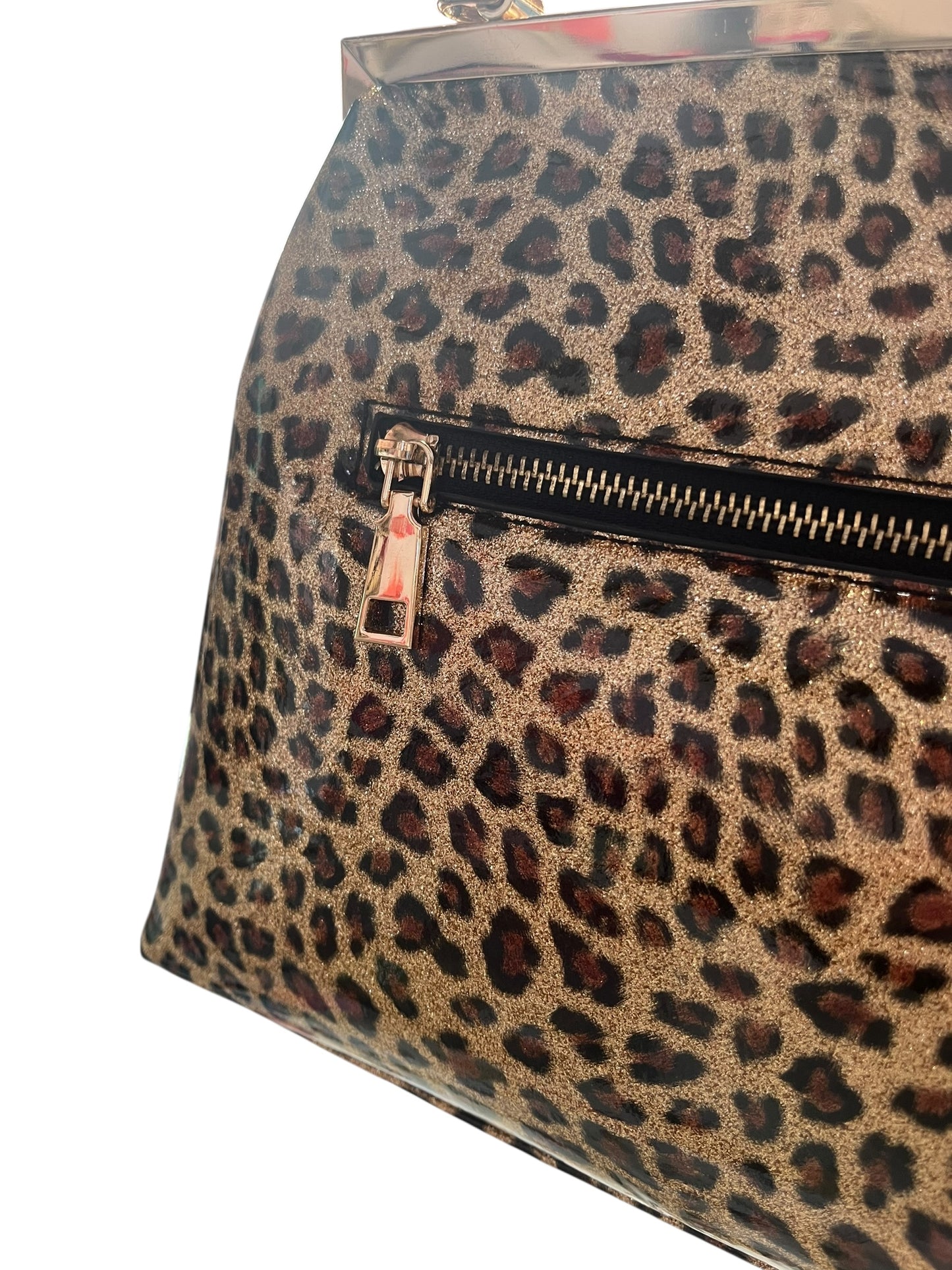 LEOPARD GLITTER BAG