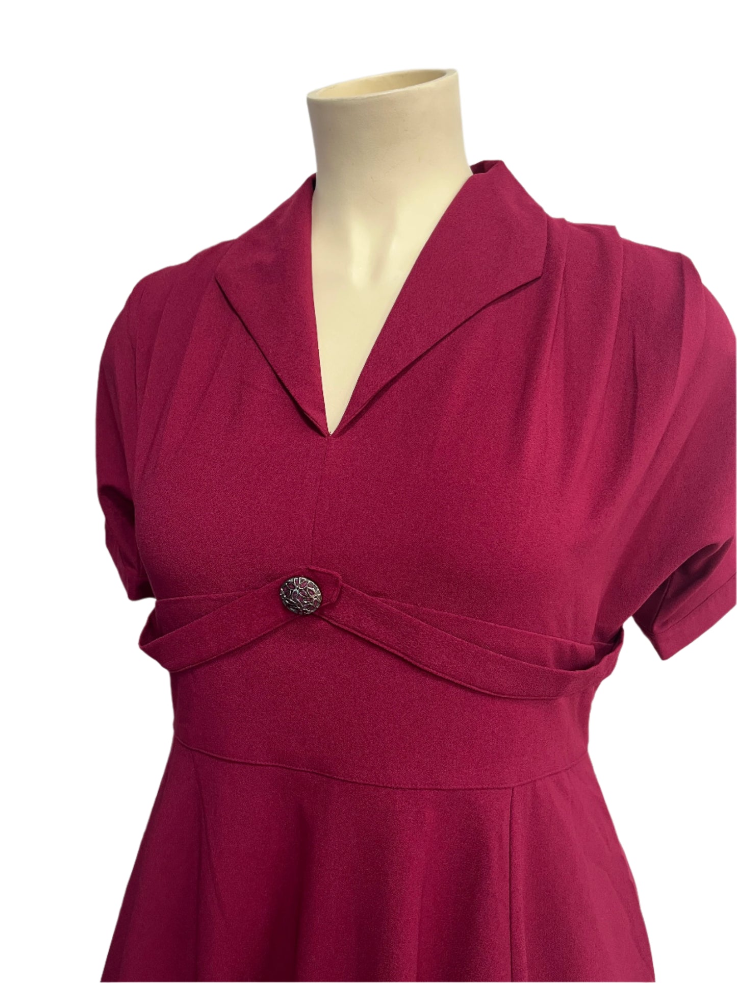 HELLBUNNY - BURGUNDY DRESS SZ 18