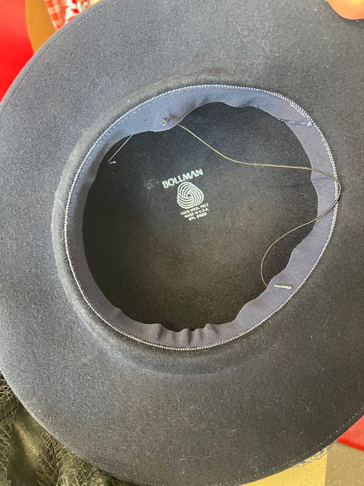 BOLLMAN NAVY WOOL HAT