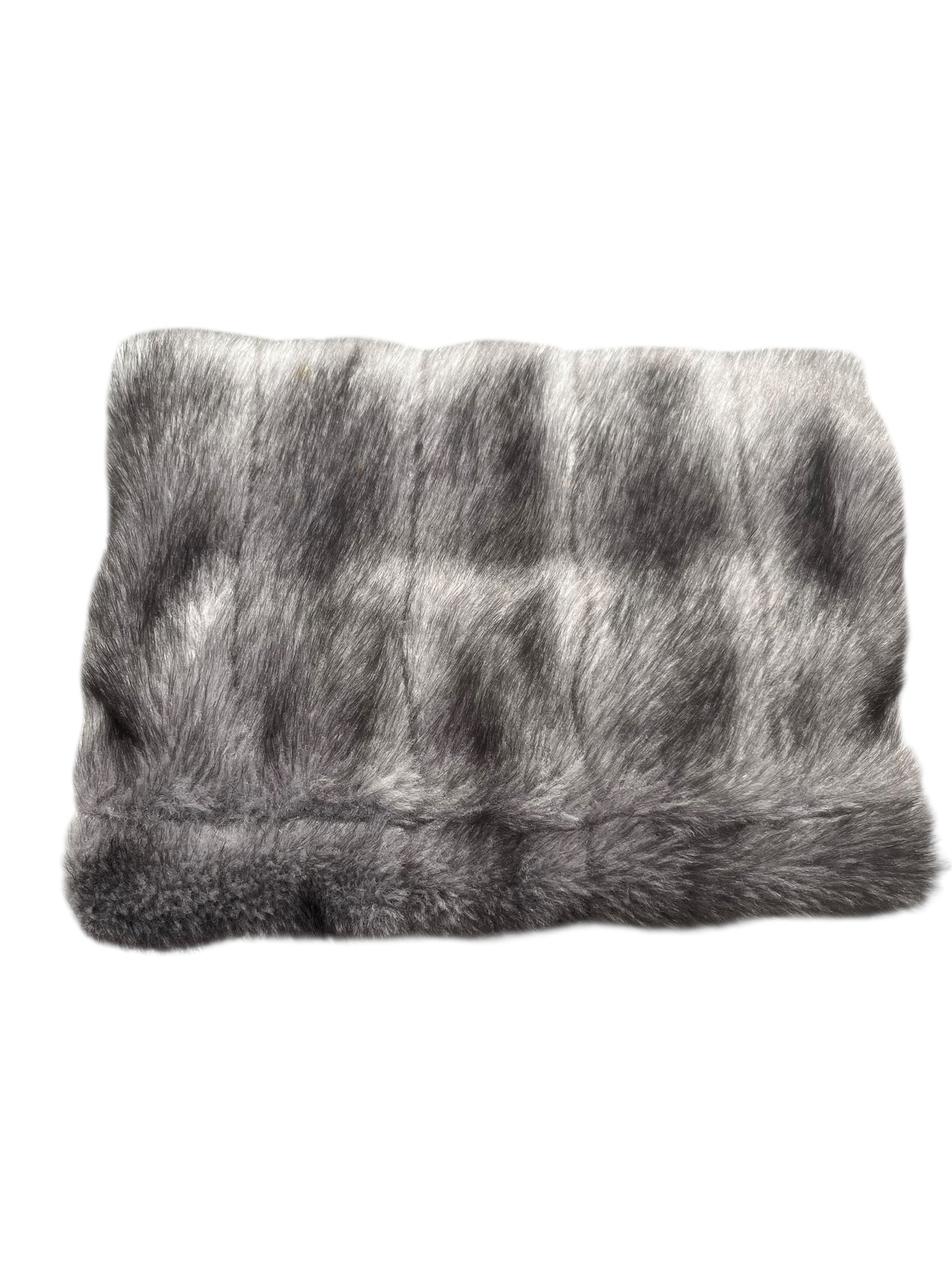FAUX GREY FUR MUFF