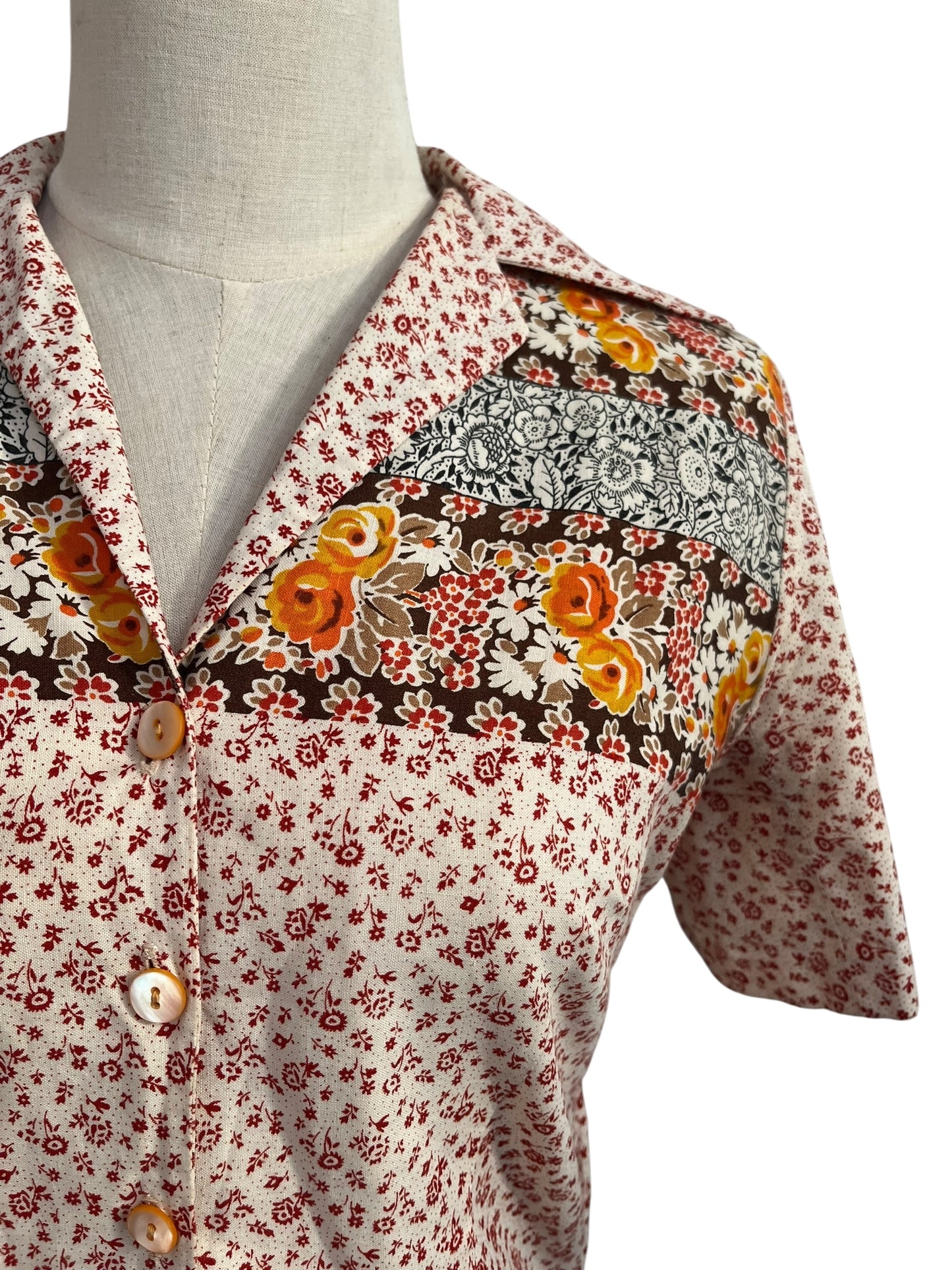 FLORAL COTTON 70s DAISY DRESS | 12