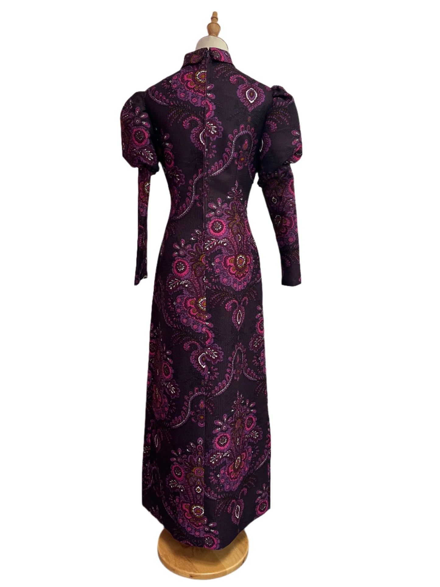PURPLE PAISLEY 70S DRESS SZ 10