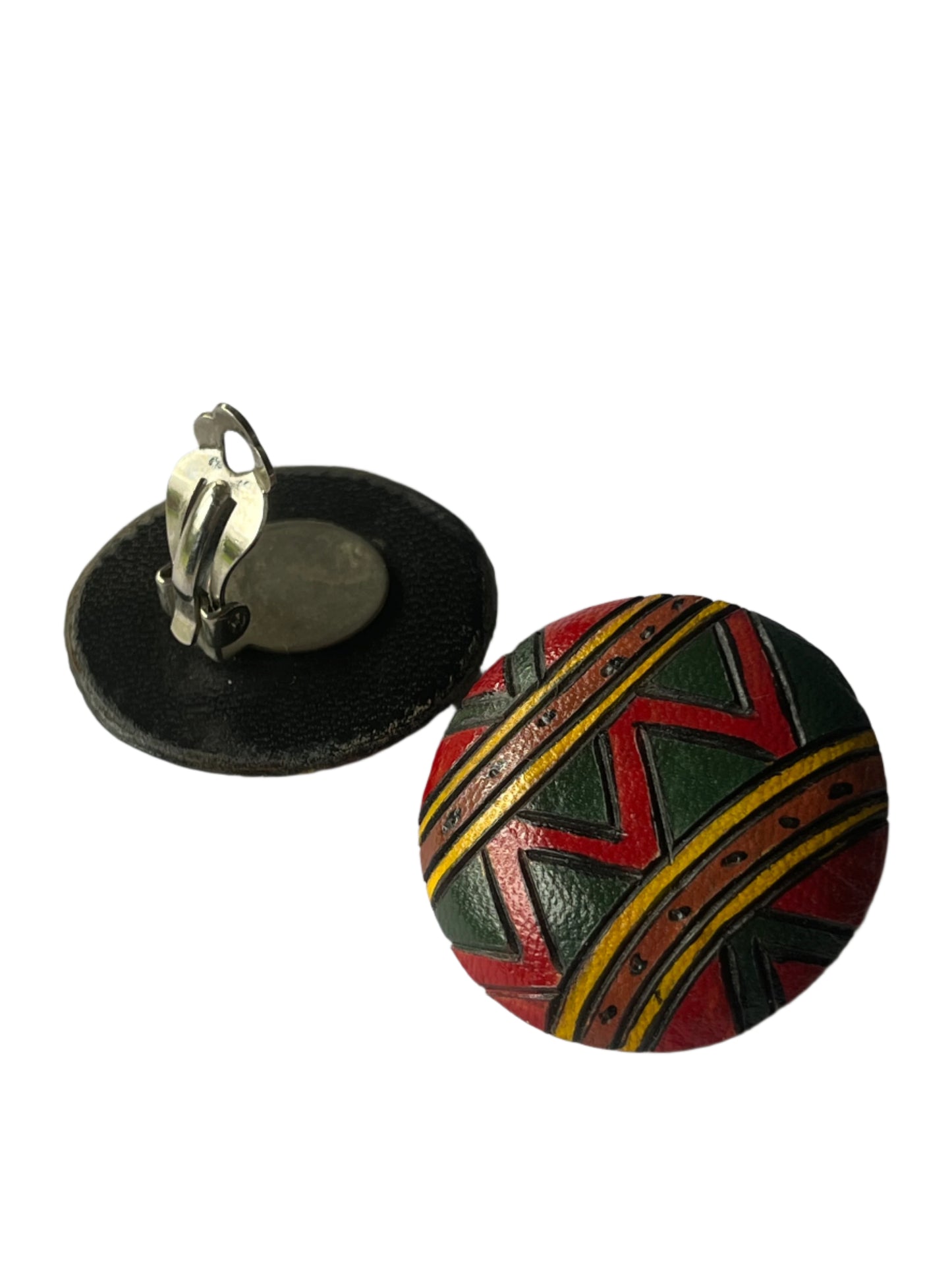 RETRO CARVED CLIP ON EARRINGS
