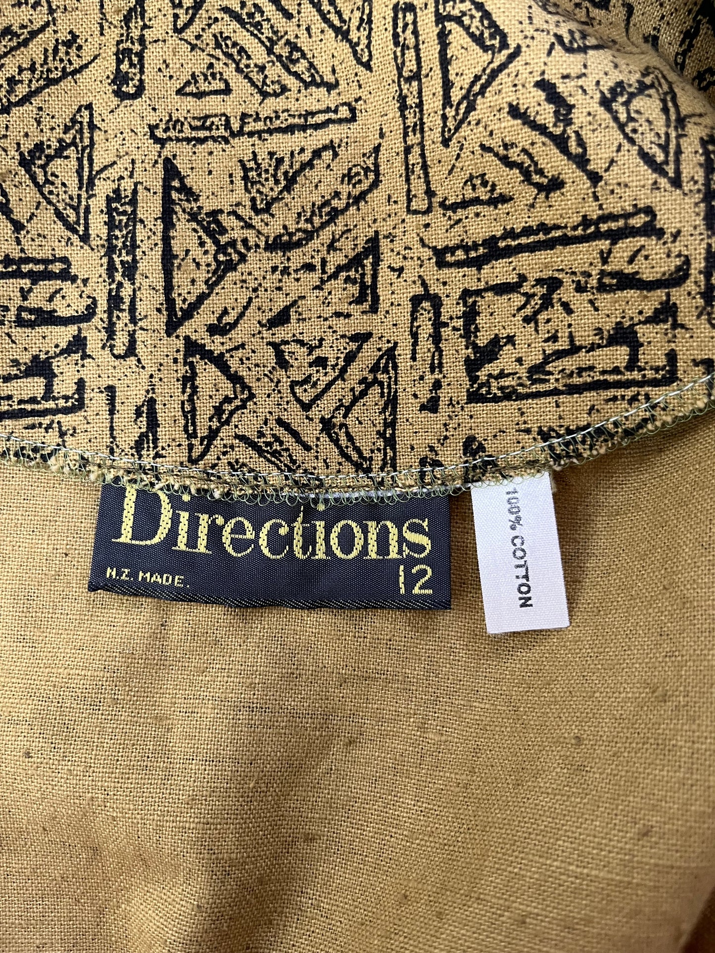 DIRECTIONS KHAKI COTTON DRESS SZ 12
