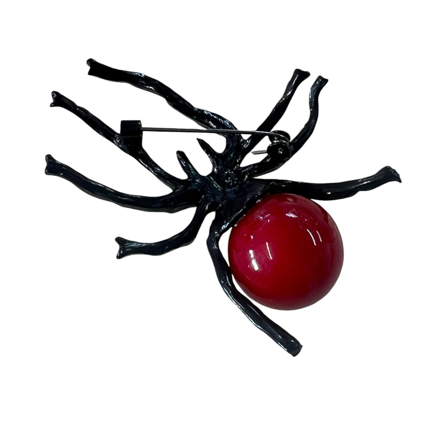 BLACK SPIDER BROOCH