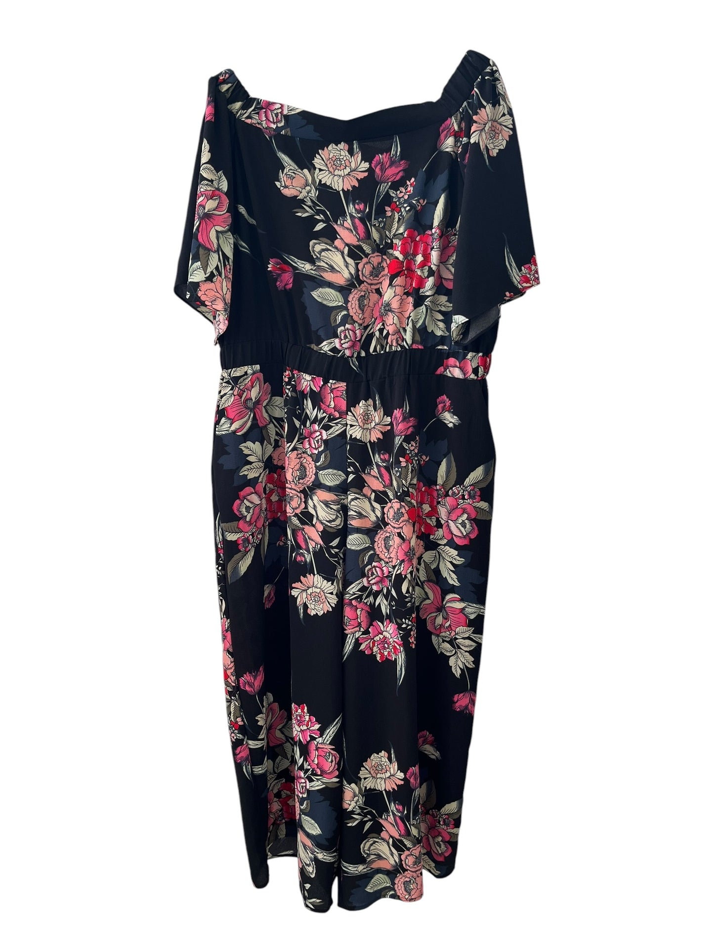 CITY CHIC OFF SHOULDER FLORAL JUMPSUIT | S