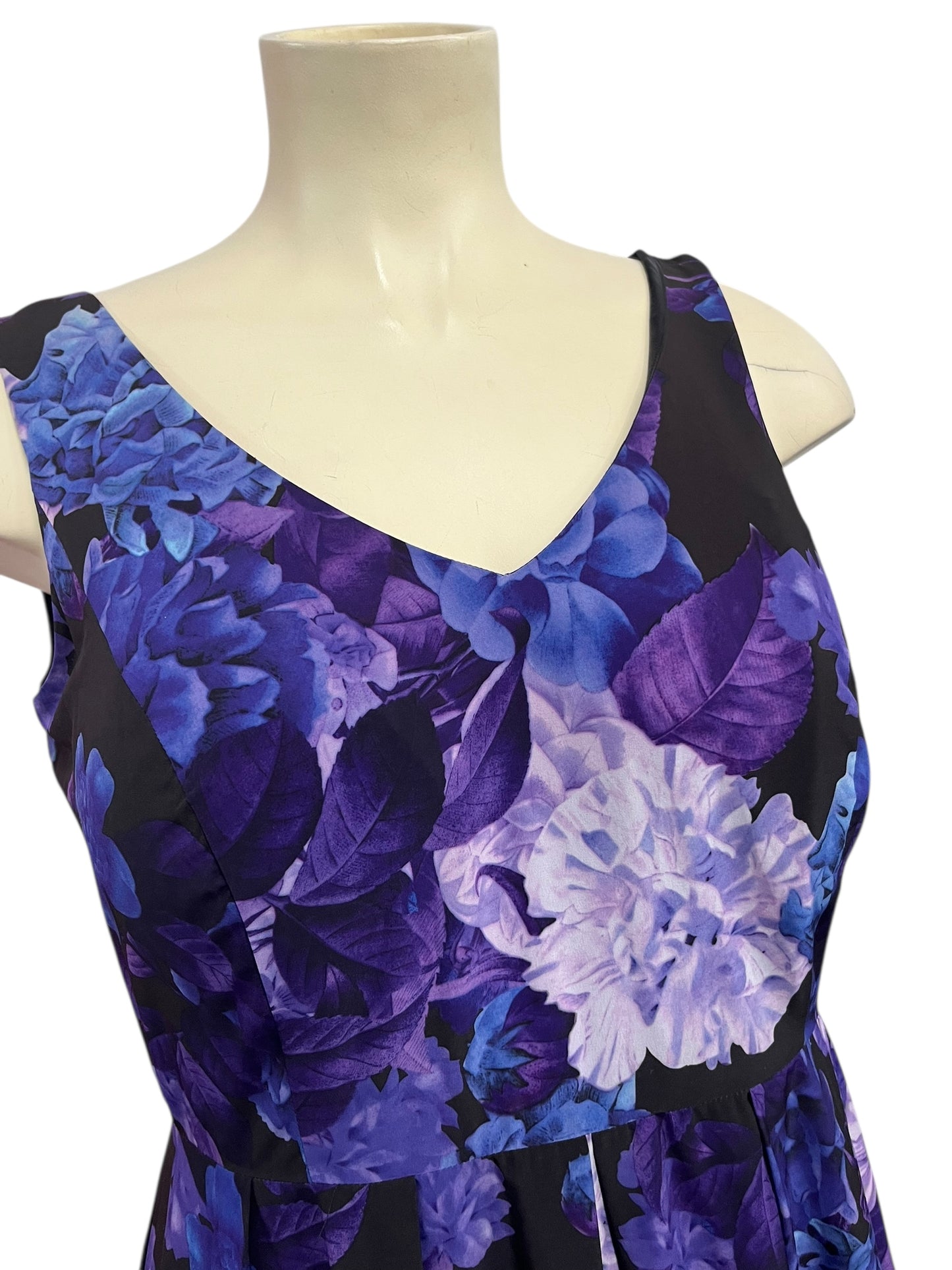 CITY CHIC PURPLE HYDRANGA DRESS SZ S/16