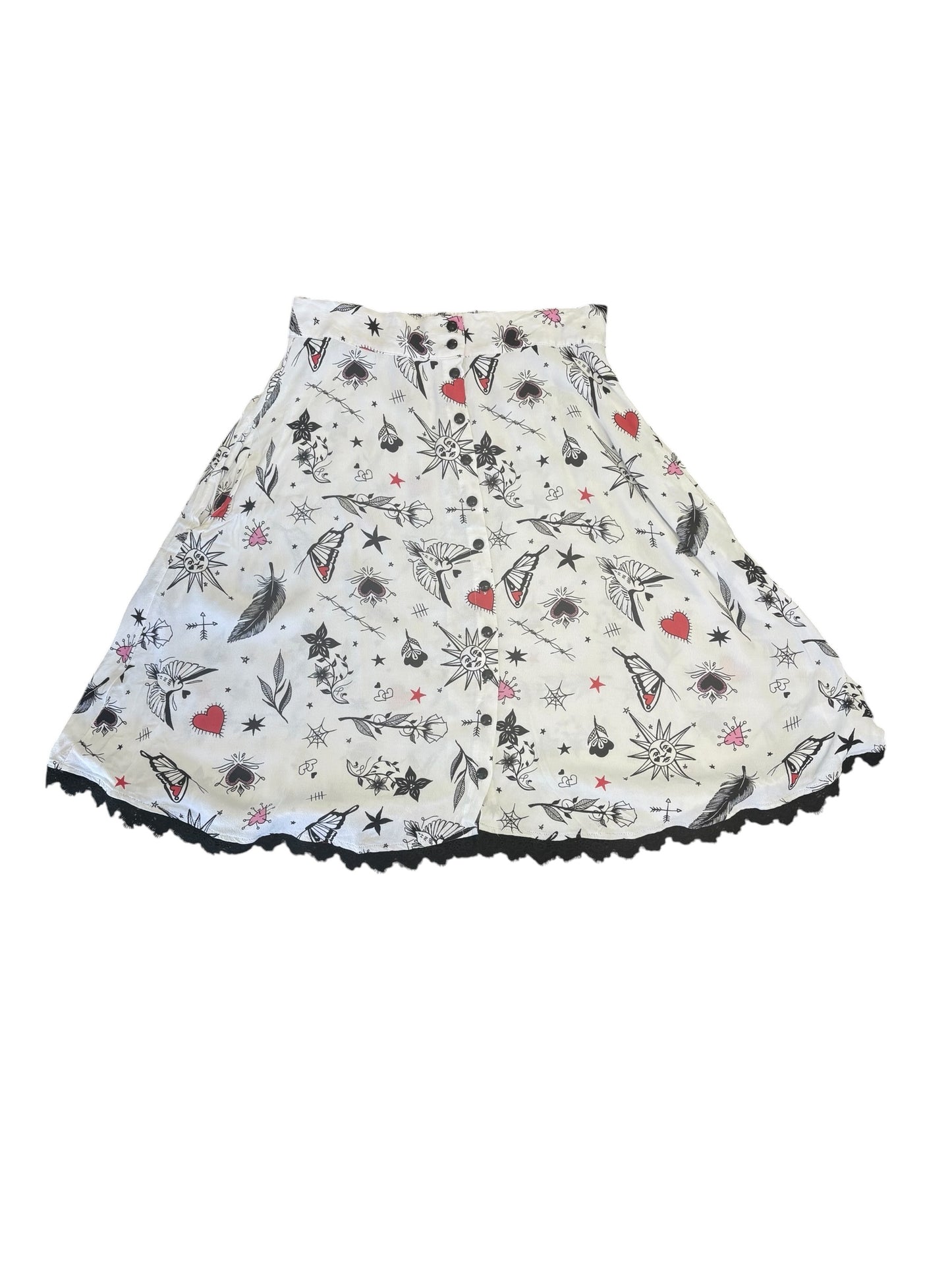 HELLBUNNY TATTOO SKIRT | L