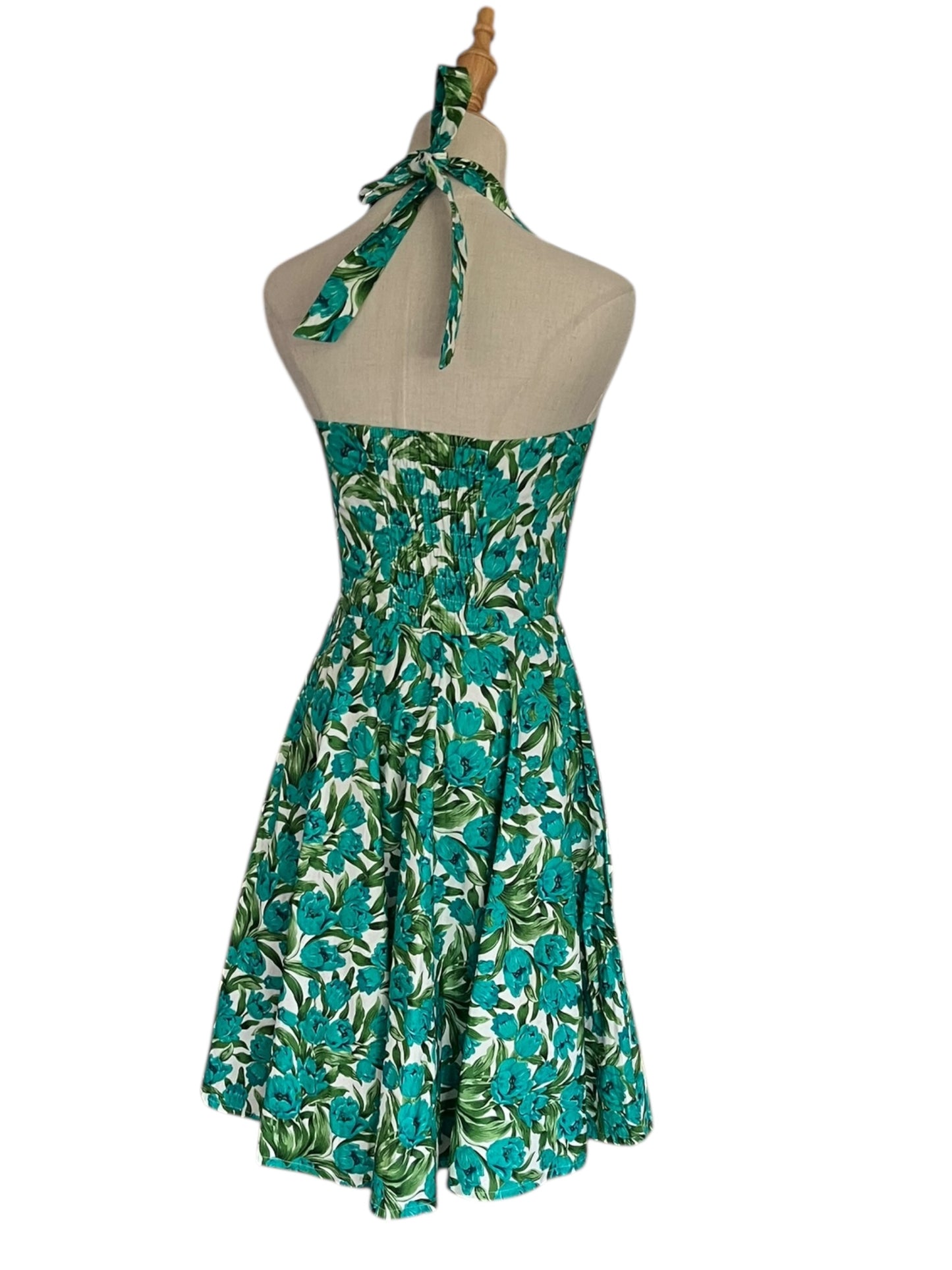 NINETEEN50 TEAL TULIP DRESS | 6