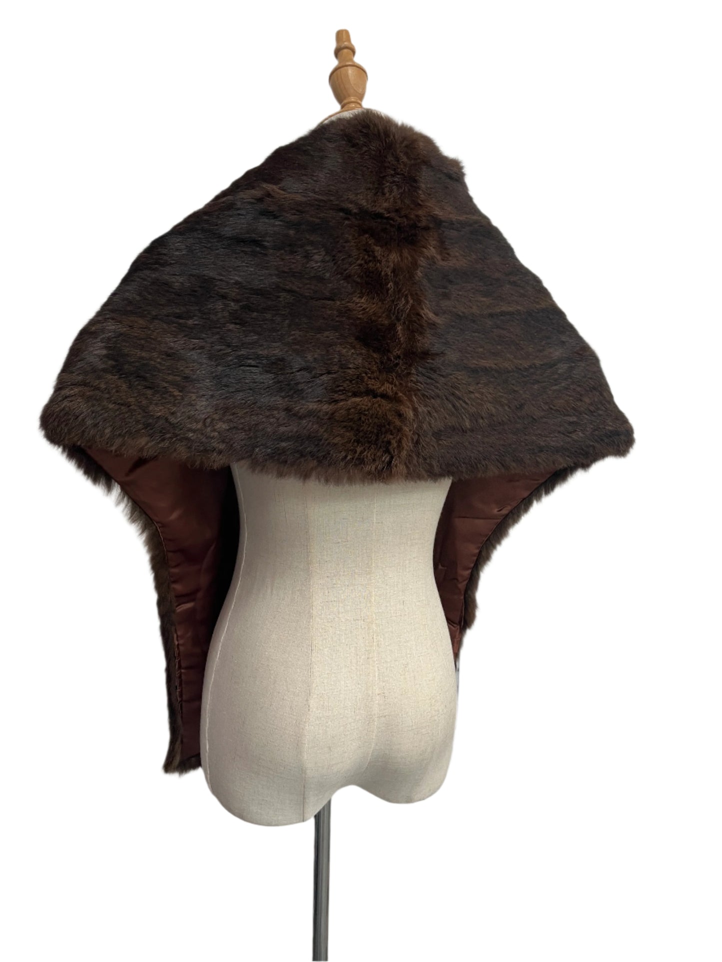 DEEP BROWN FUR STOLE SZ 8-12