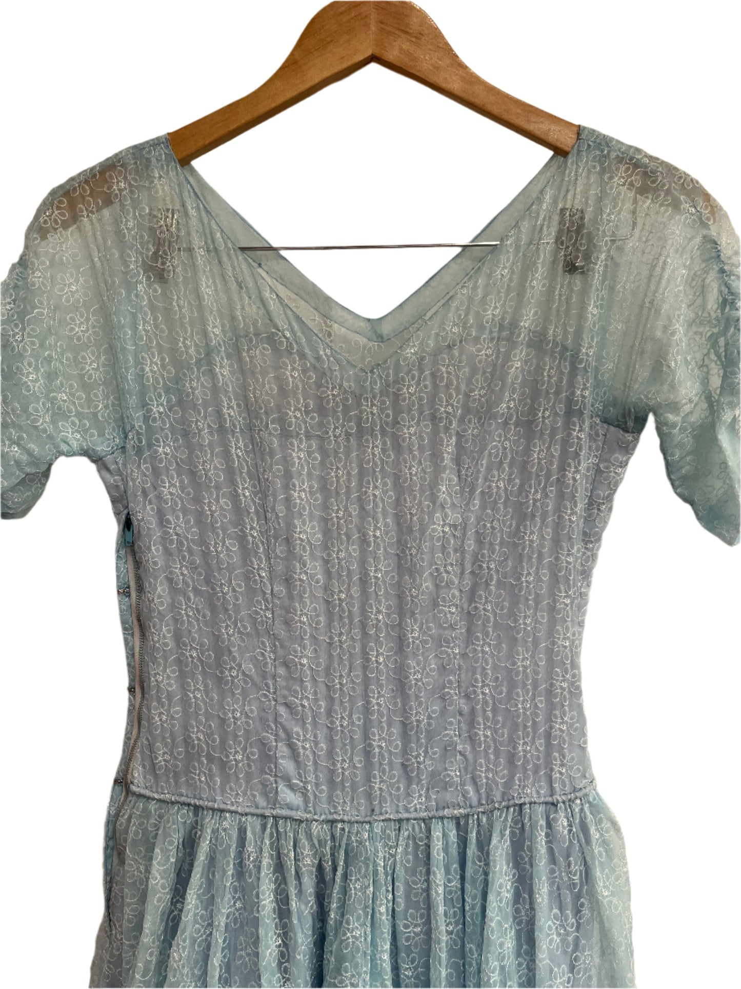 PRETTY IN BLUE LACE DRESS SZ 6/8