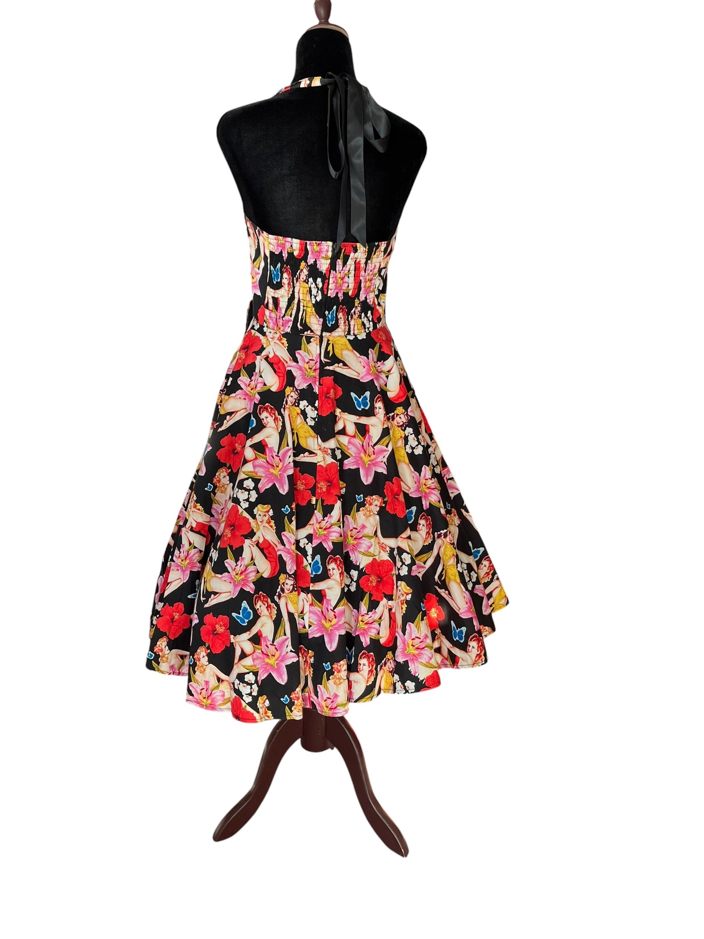 HELLBUNNY PIN UP GIRL WIGGLE DRESS | S