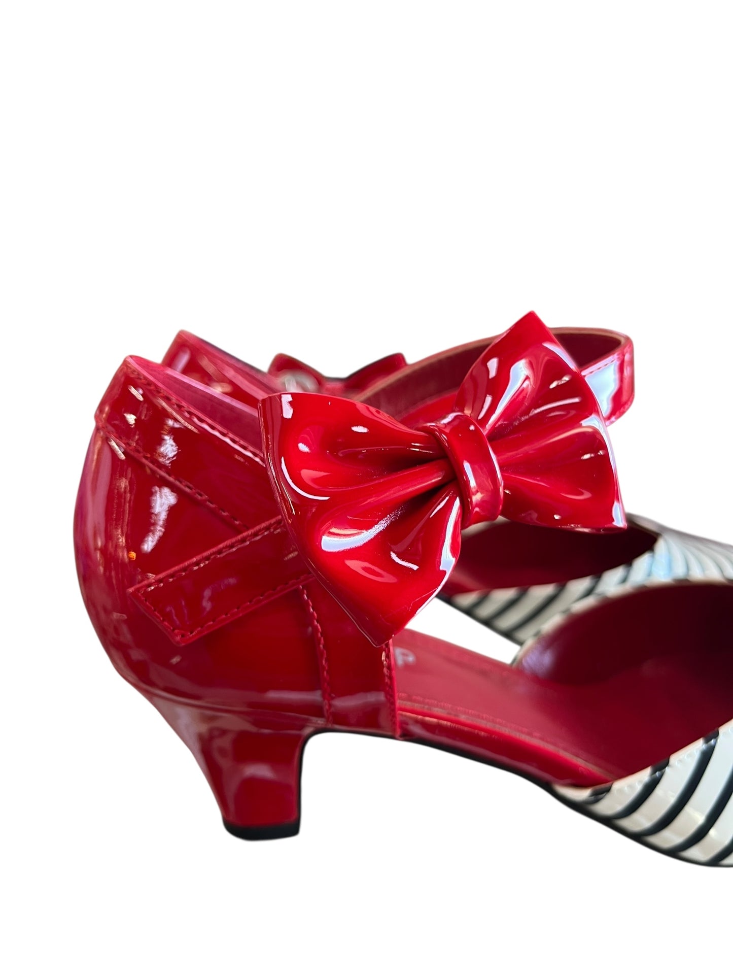 SUGARPOP RED STRIPED HEELS | 8