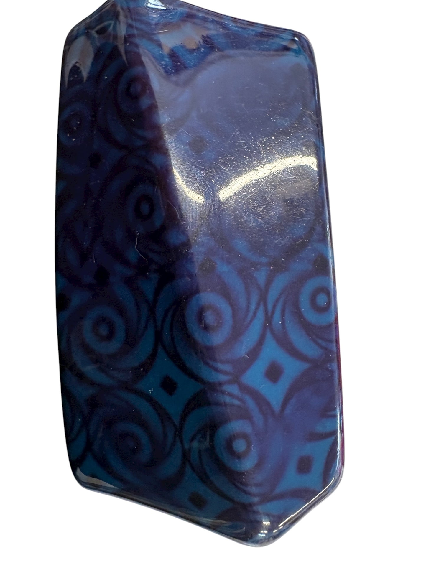 SQUARE NAVY PATTERNED BANGLE