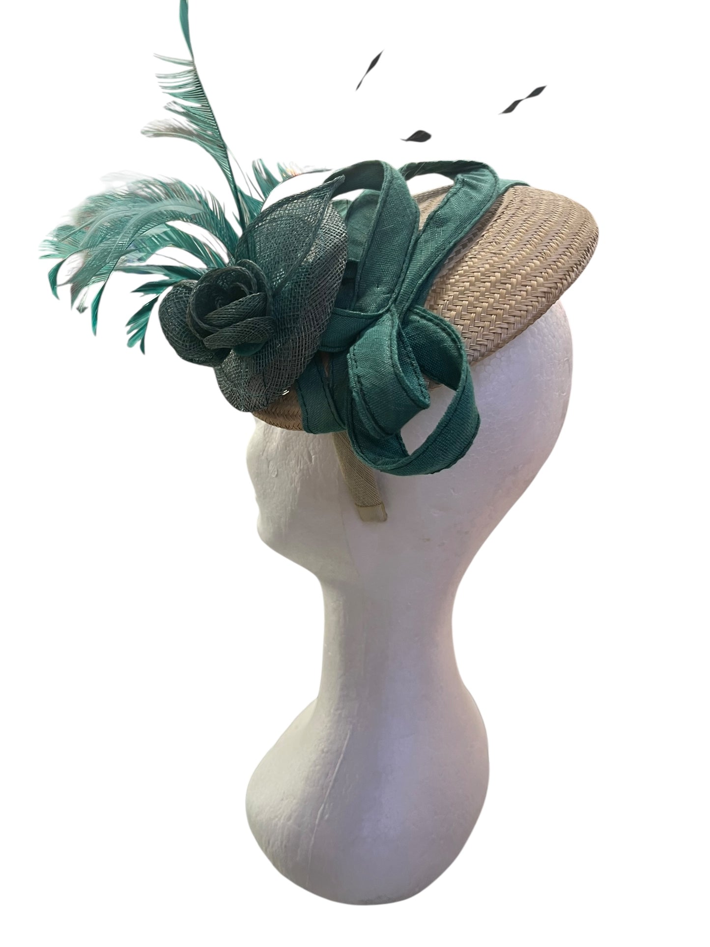 CROCHETTA TEAL HEADPIECE